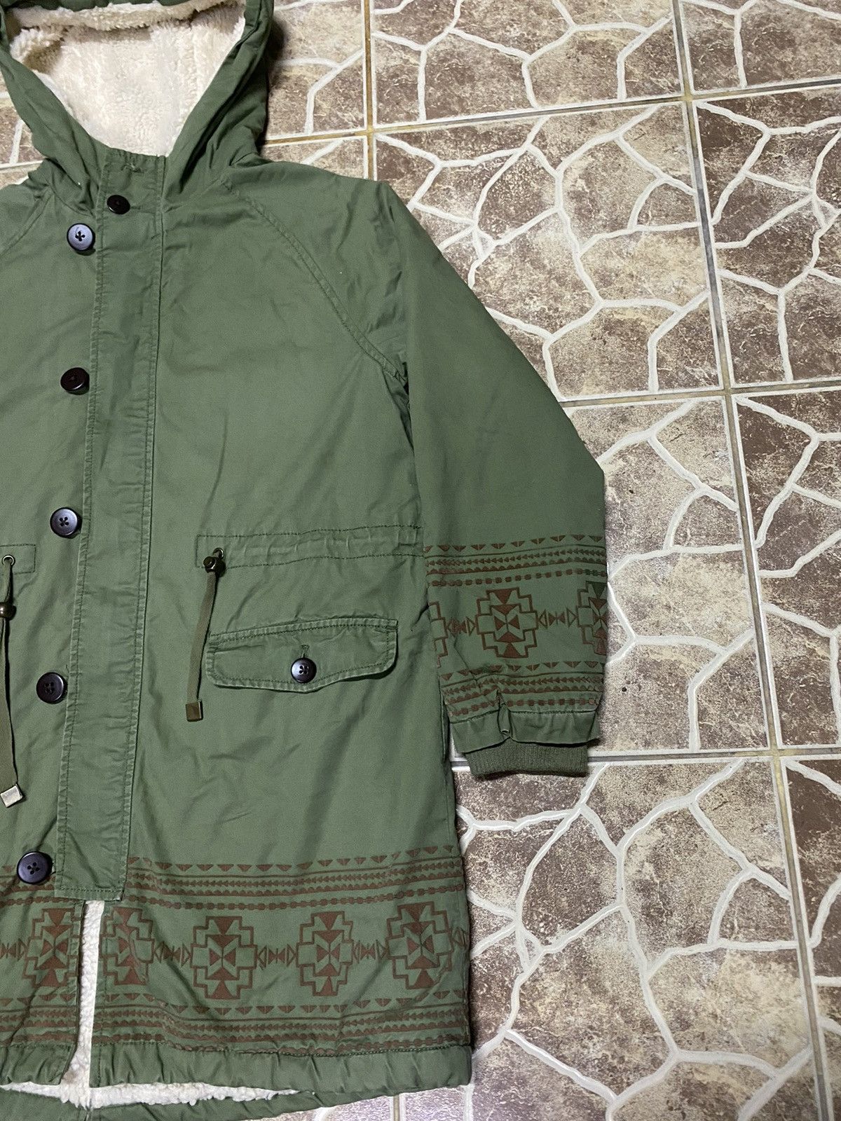 Japanese Brand × Vintage VINTAGE TITICACA FISHTAIL Navajo Sherpa Parka Jacket Size US M / EU 48-50 / 2 - 3 Thumbnail