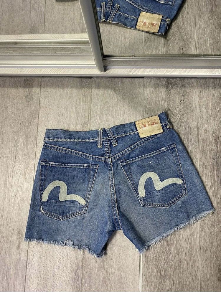 Evisu Vintage Evisu cropped jeans - shorts size 31 Y2k Size US 31 - 1 Thumbnail