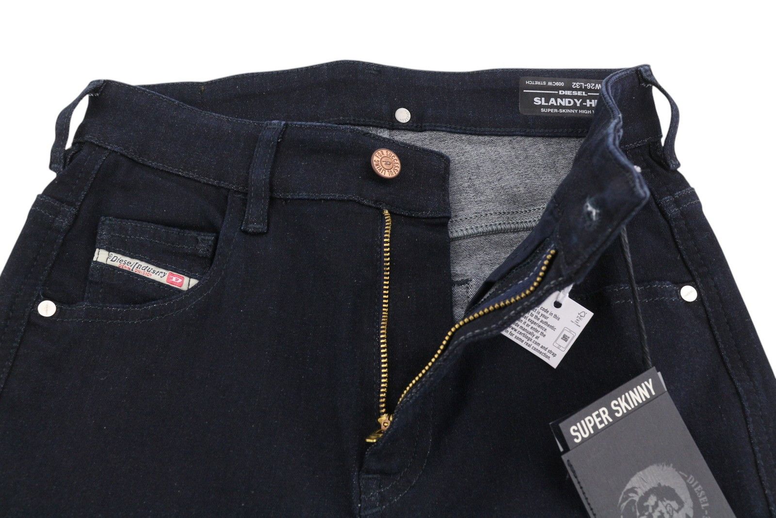 Diesel SLANDY-HIGH 009CW W26/L32 Super Skinny High Waist 40673 Size 26" / US 2 / IT 38 - 4 Thumbnail