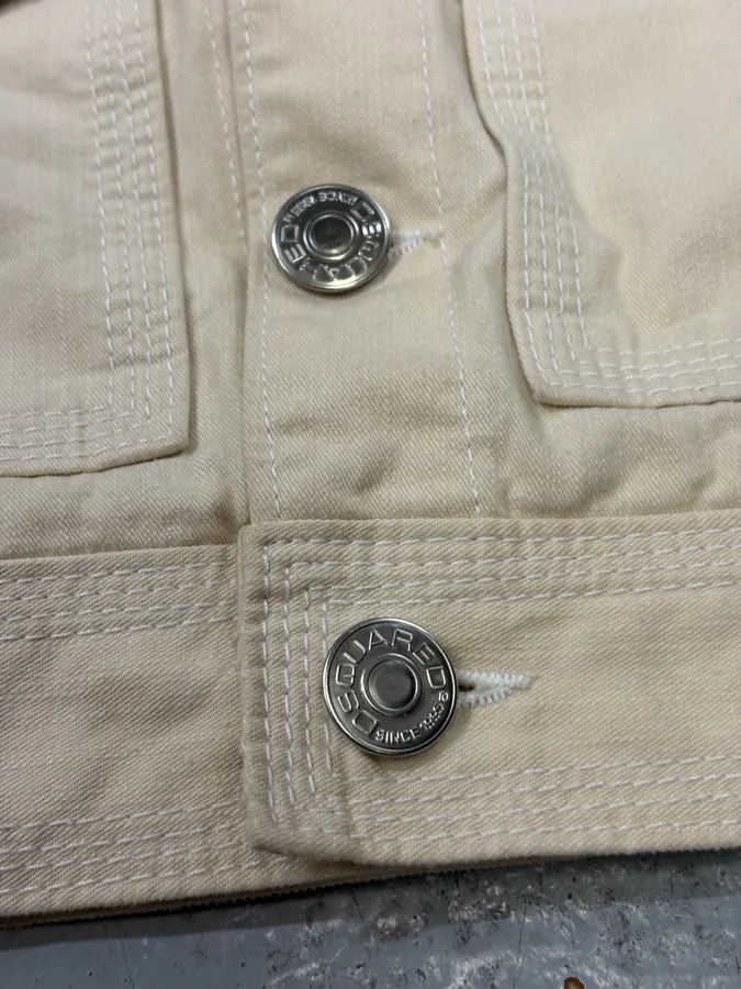 Dsquared2 SS2005 Dsquared2 Cream Cotton Multi-Pocket Cargo Jacket Size US S / EU 44-46 / 1 - 10 Thumbnail