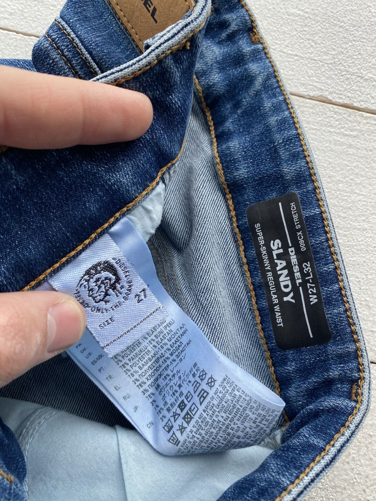 Diesel Luxury 00s Y2K Diesel Slandy Super Skinny Stretch Jeans Size 27" / US 4 / IT 40 - 5 Thumbnail