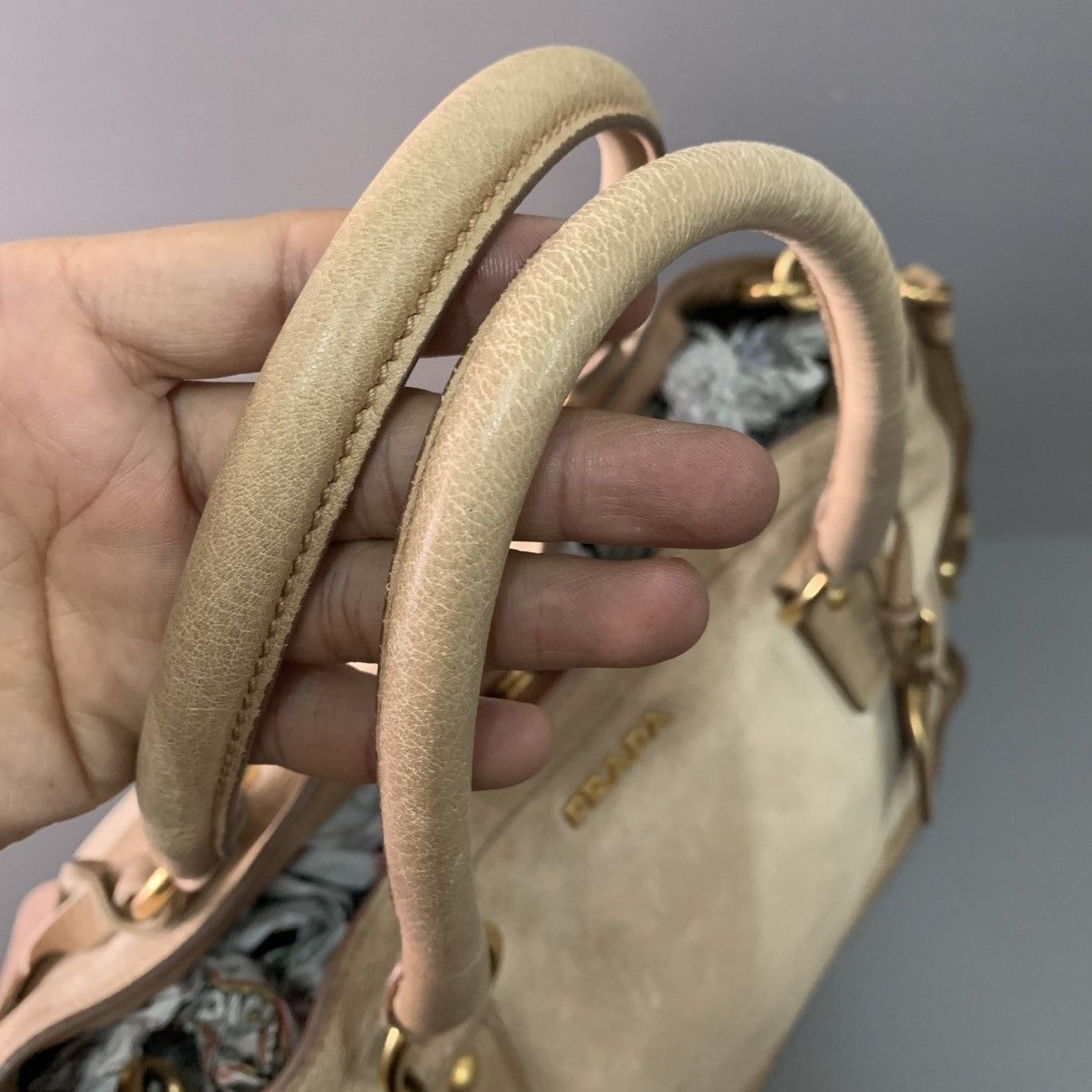 Prada Prada Leather Large Shoulder Bag Size ONE SIZE - 6 Thumbnail