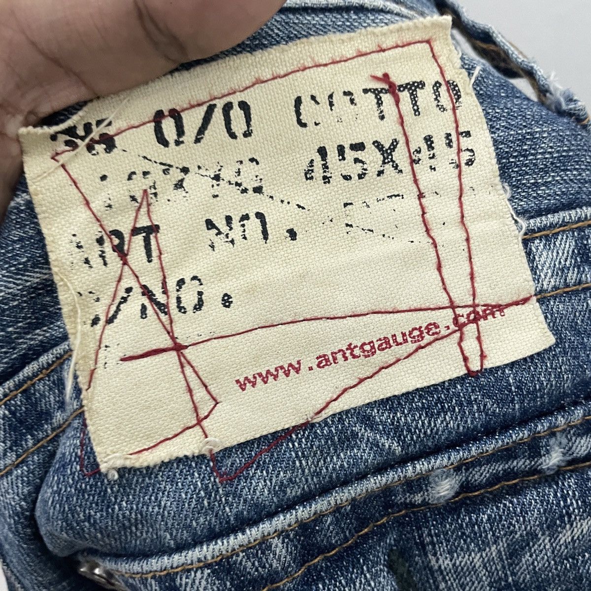 Japanese Brand Vintage Antgauge Short Denim Jeans Size 31" - 5 Thumbnail