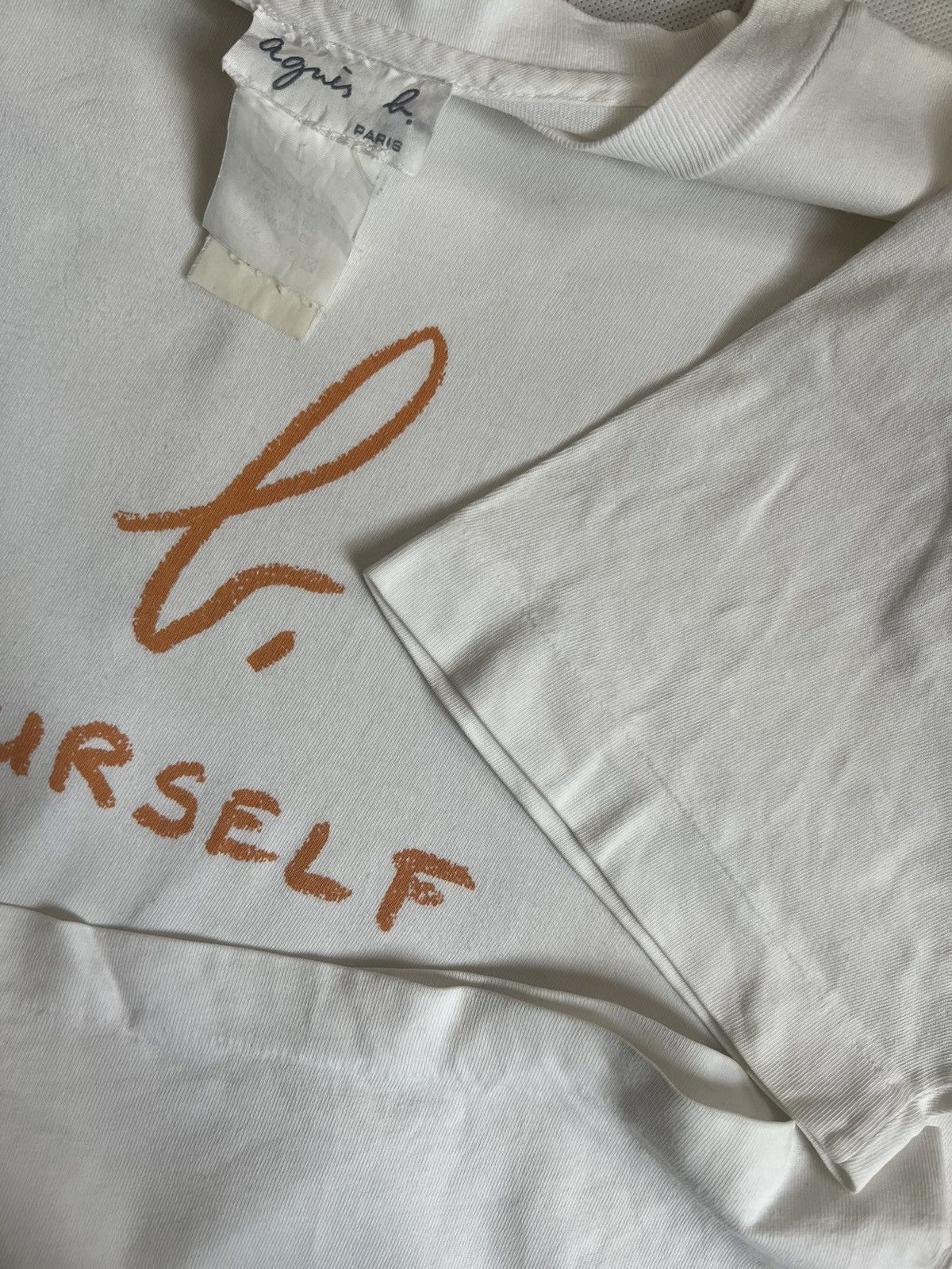 agnes b. Vintage Agnes B Paris Women's Tshirt Size L / US 10 / IT 46 - 3 Thumbnail