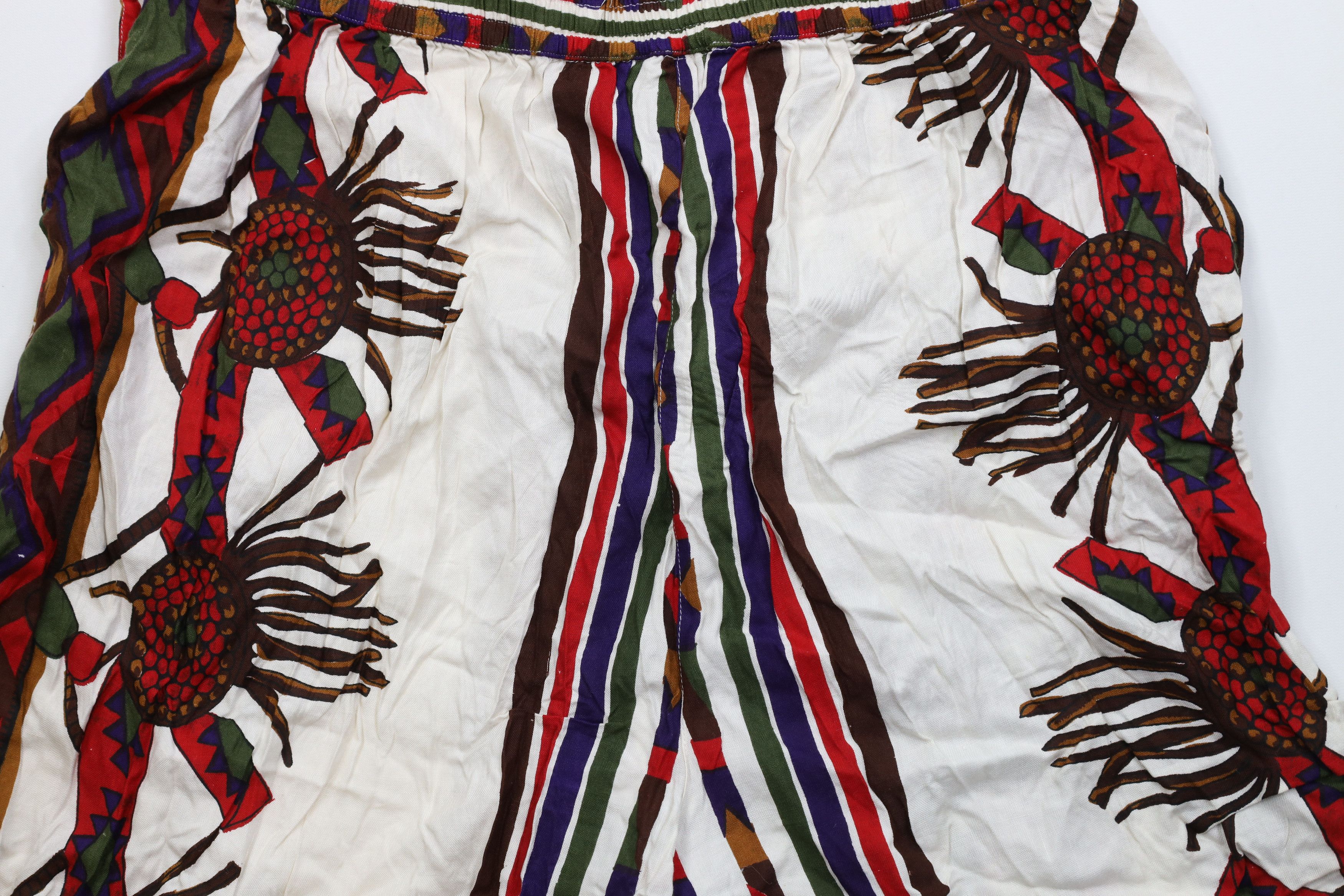 Vintage Vintage 90s Streetwear Gabardine Abstract Geometric Shorts Size 22" - 12 Thumbnail