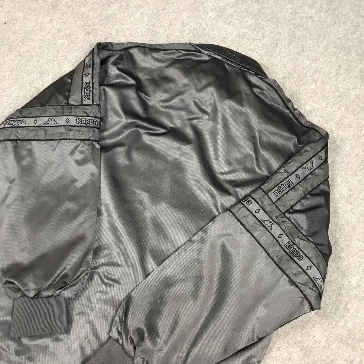 Kappa × Vintage 2000s Kappa Gray Zipper Light Jacket Size US L / EU 52-54 / 3 - 9 Thumbnail