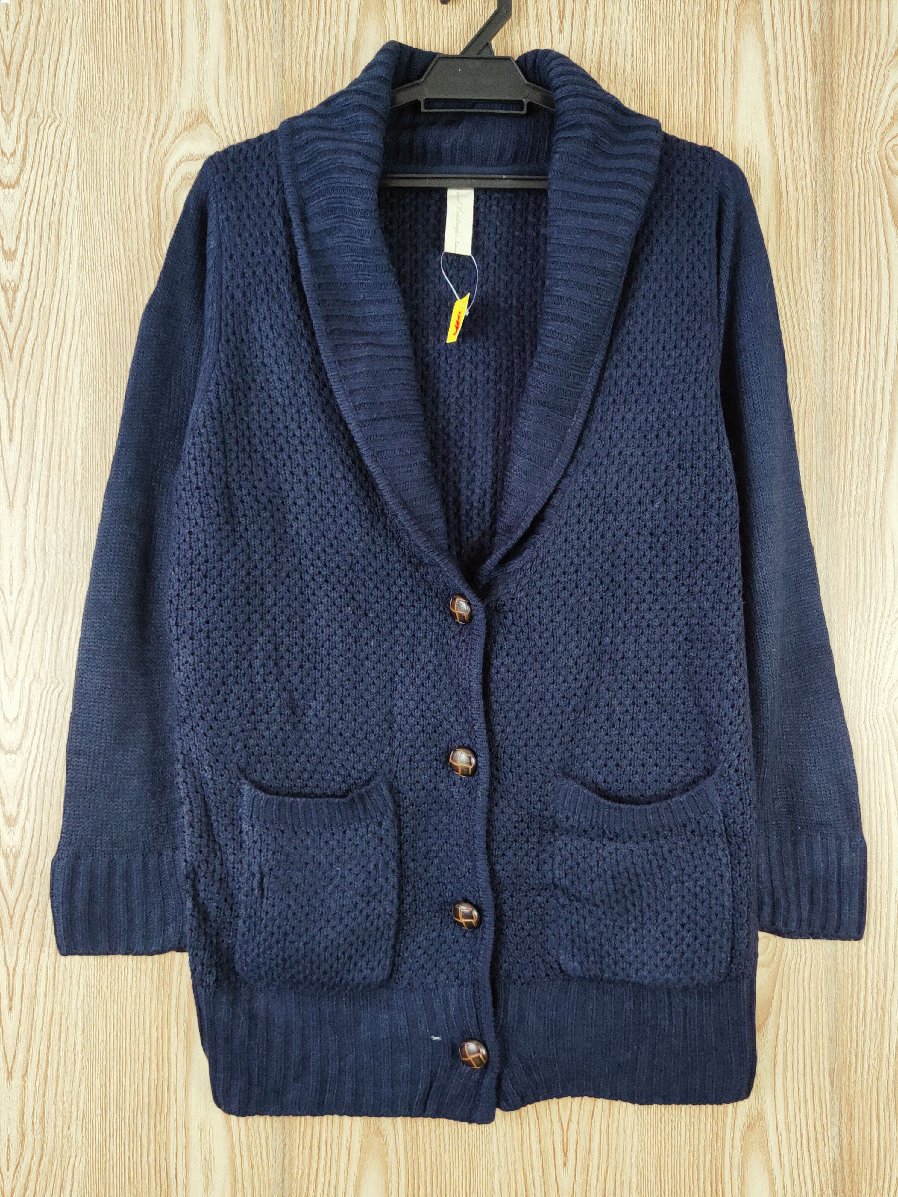 Vintage Avail Contempo Navy Knitwear Cardigan #W665 Size US M / EU 48-50 / 2 - 1 Thumbnail