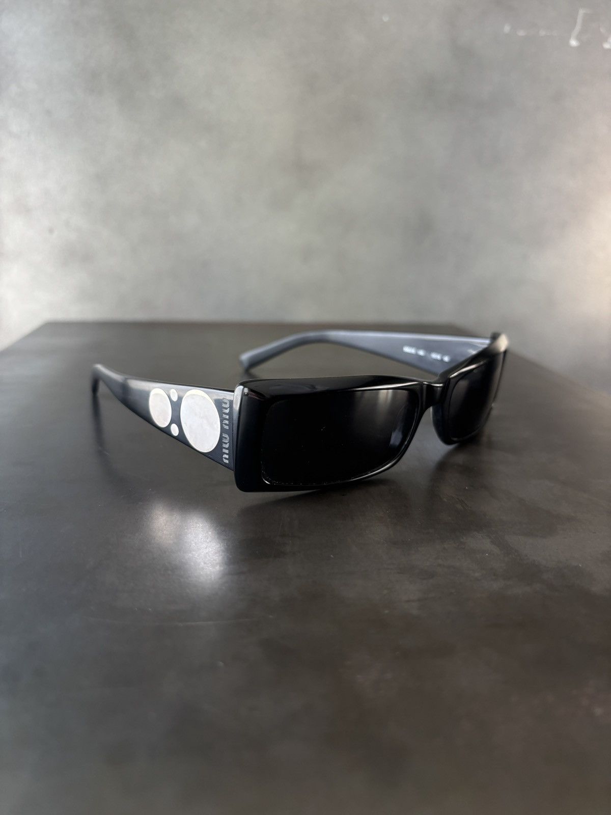 Miu Miu Miu Miu Sunglasses 2000s Y2K Silver Circles SMU21E Vintage Size ONE SIZE - 22 Thumbnail