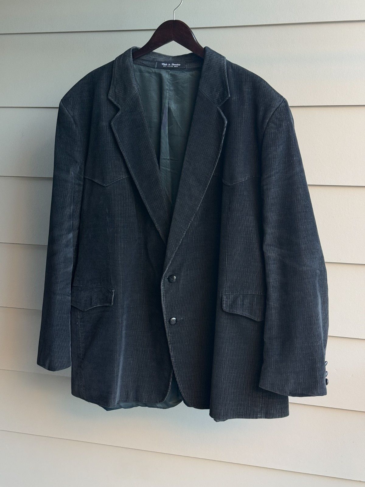Cowboy Equipment VTG CCC Western Wear Black Corduroy Blazer Elbow Patches 52L Size US XXL / EU 58 / 5 - 6 Thumbnail