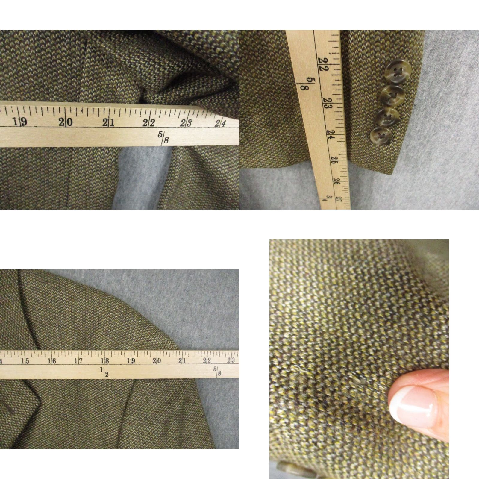 Ralph Lauren LAUREN RALPH LAUREN Sport Jacket 42L Blazer Brown Wool Tweed Notch Lapel Wool Lining 4-Button Sleeve Men Blazer 42L Regular Vintage Sports Theme Mens Size 42R - 8 Thumbnail