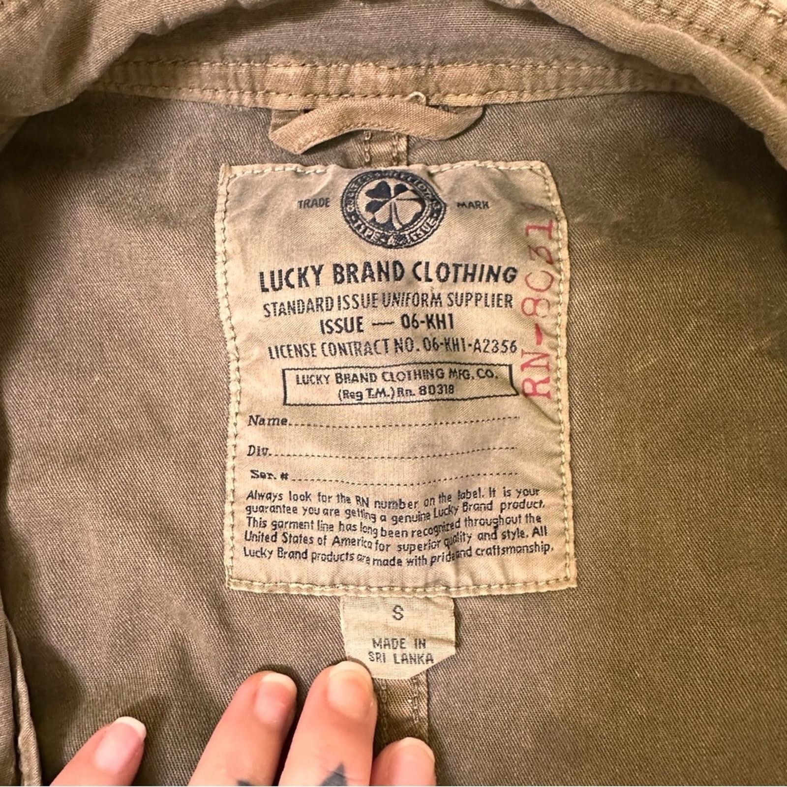 Lucky Brand Lucky Brand Army Green Jacket - Size Small Size S / US 4 / IT 40 - 6 Thumbnail