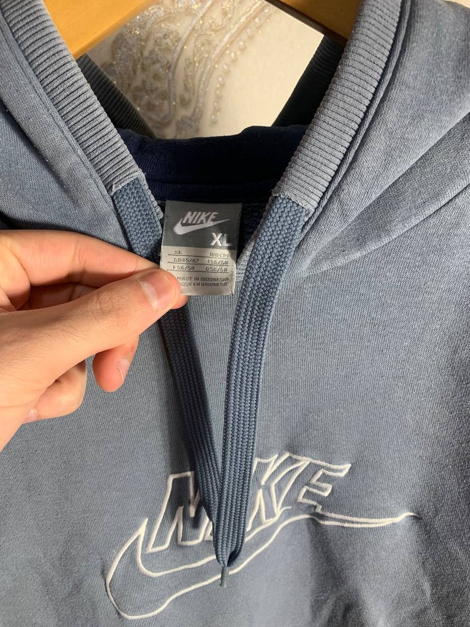 Nike Vintage Nike Big Logo Swoosh Retro Hoodie Drill Y2K 90s Size US XL / EU 56 / 4 - 4 Thumbnail