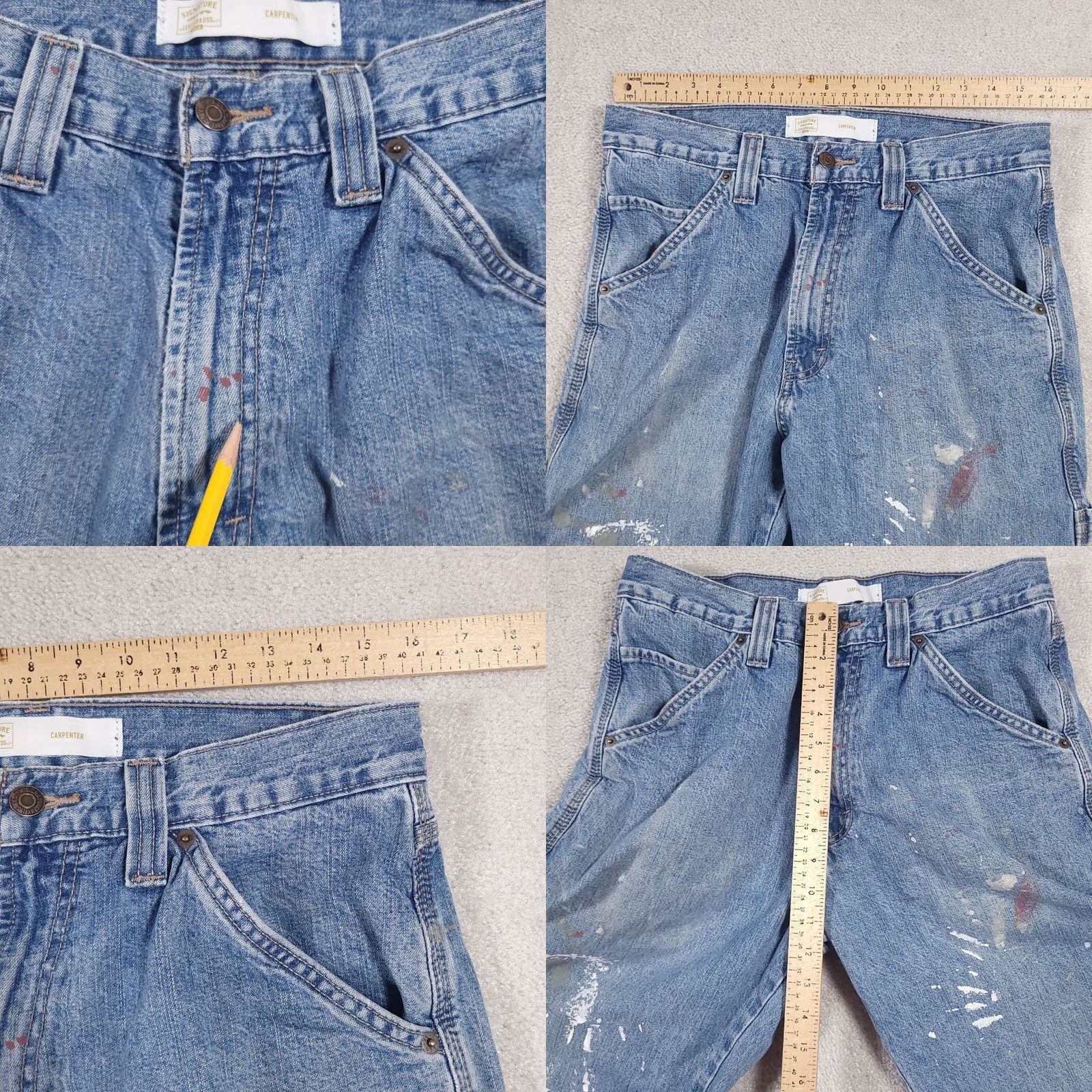 Vintage VINTAGE Signature Levi Strauss Gold Carpenter Jeans Mens 32X34 Denim Straight Workwear Size US 32 / EU 48 - 8 Thumbnail