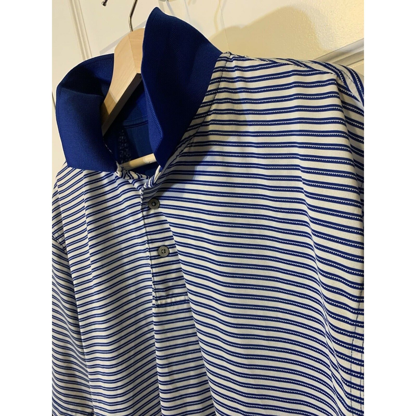 PGA Tour PGA Tour Polo Shirt Men’s Sz XL Navy Blue Striped Golf Size US XL / EU 56 / 4 - 1 Thumbnail