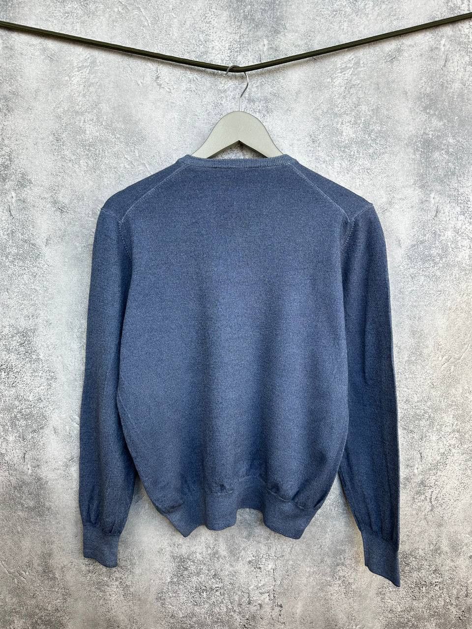 Gran Sasso Gran Sasso Lana Wool V-Neck Sweater Blue Jumper Pullover Size US M / EU 48-50 / 2 - 2 Thumbnail