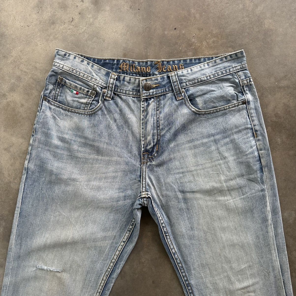 GAS Vintage Milano GAS Jean Faded Distress Denim Pant W34 Size US 34 / EU 50 - 3 Thumbnail