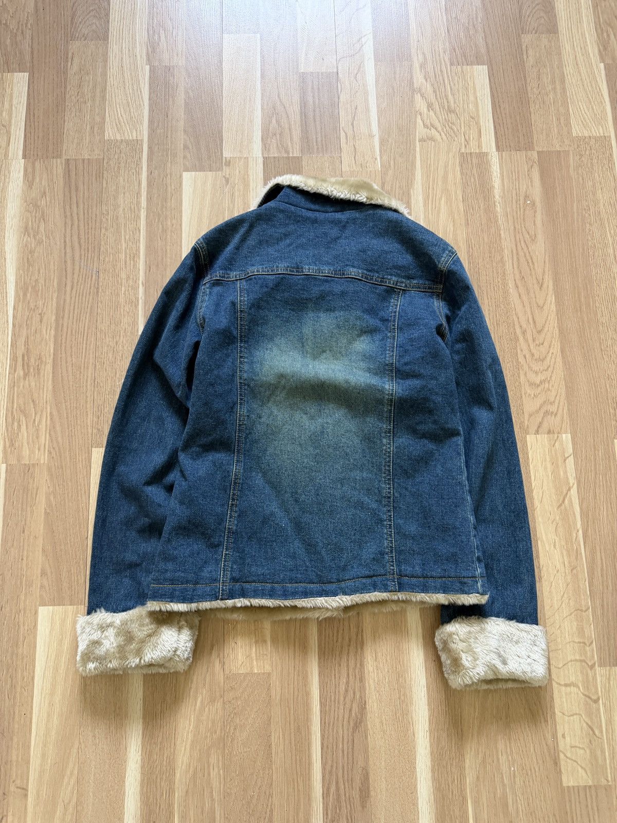 Le Grande Bleu (L.G.B.) Vintage if six was nine tornado jacket faux fur opium denim Size M / US 6-8 / IT 42-44 - 3 Thumbnail