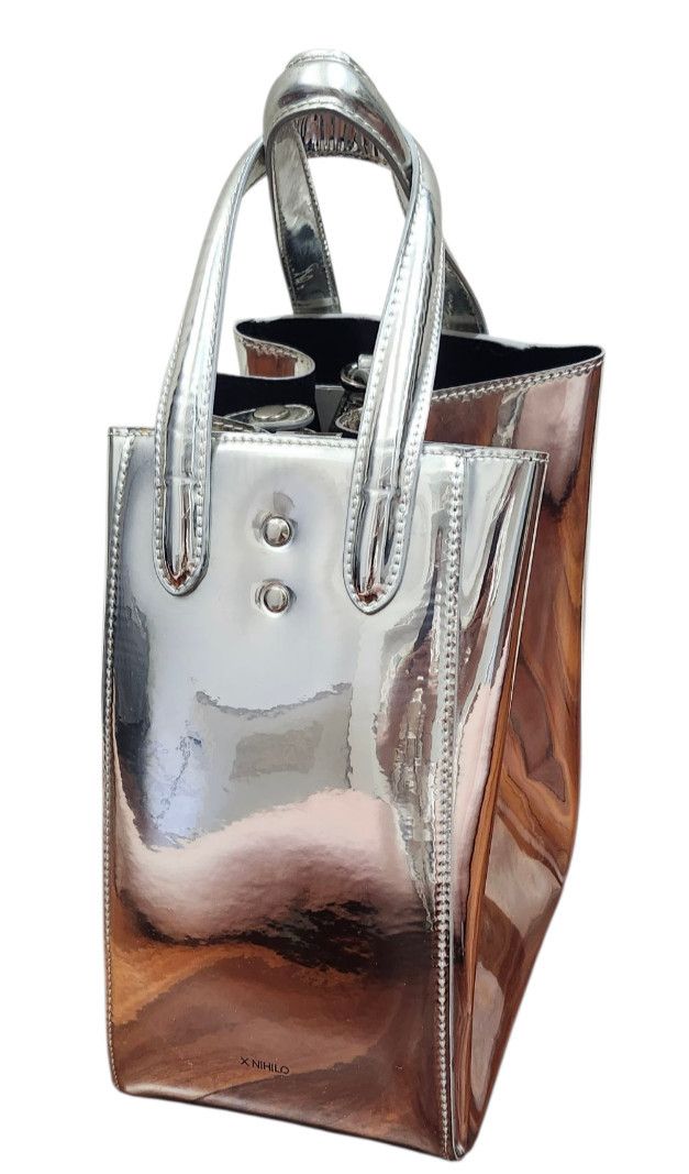 Other X NIHILO Silver Metallic Tote Bag Structured Modern Designer Size ONE SIZE - 5 Thumbnail