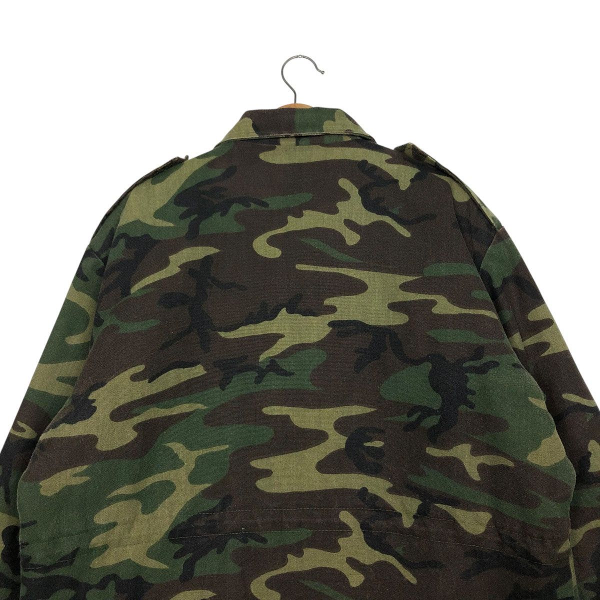 Vintage 🔥VINTAGE CHORE JACKET M-52 CARGO POCKET CAMOUFLAGE USA Size US L / EU 52-54 / 3 - 11 Thumbnail
