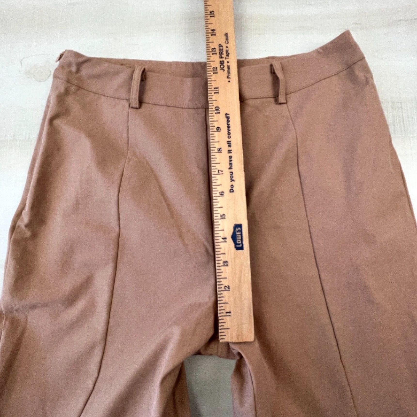 Shein Shein Womens Pants Large Tan Flat Front Size 36" / US 14 / IT 50 - 6 Thumbnail