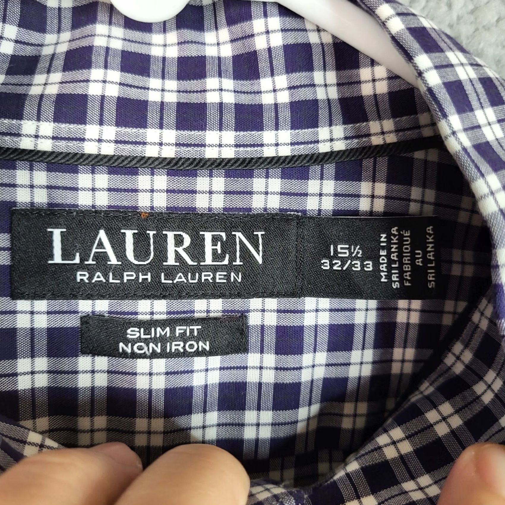 Ralph Lauren Lauren Ralph Lauren slim fit non iron black label Button Up Plaid Shirt Sz 15.5 Size US L / EU 52-54 / 3 - 8 Thumbnail