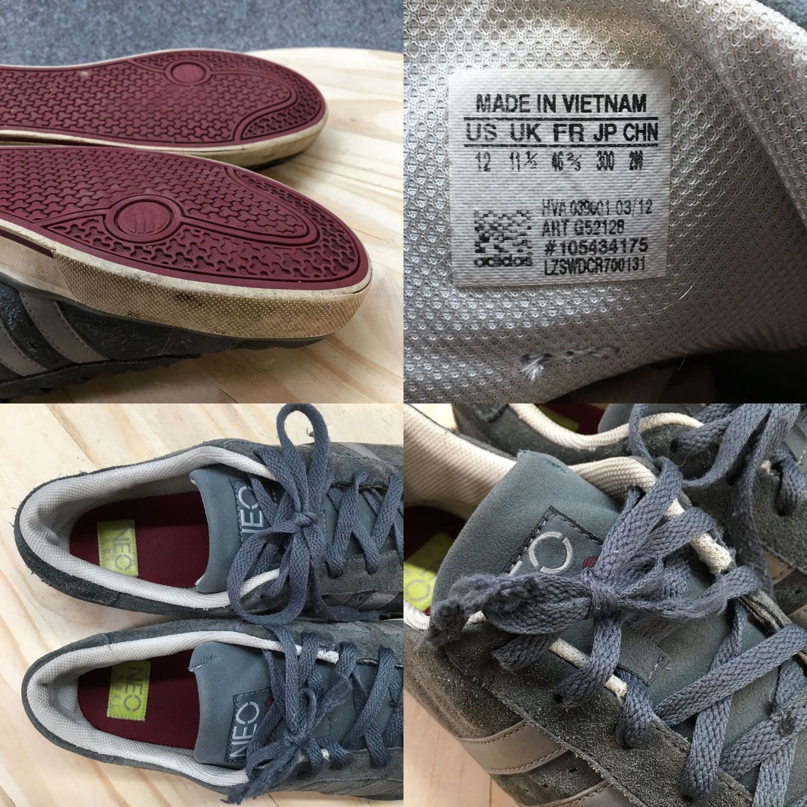 Adidas Adidas Sneaker Mens 12 Blue Neo Ortholite Athletic Lace Up Casual Suede G52128 Size US 12 / EU 45 - 9 Thumbnail