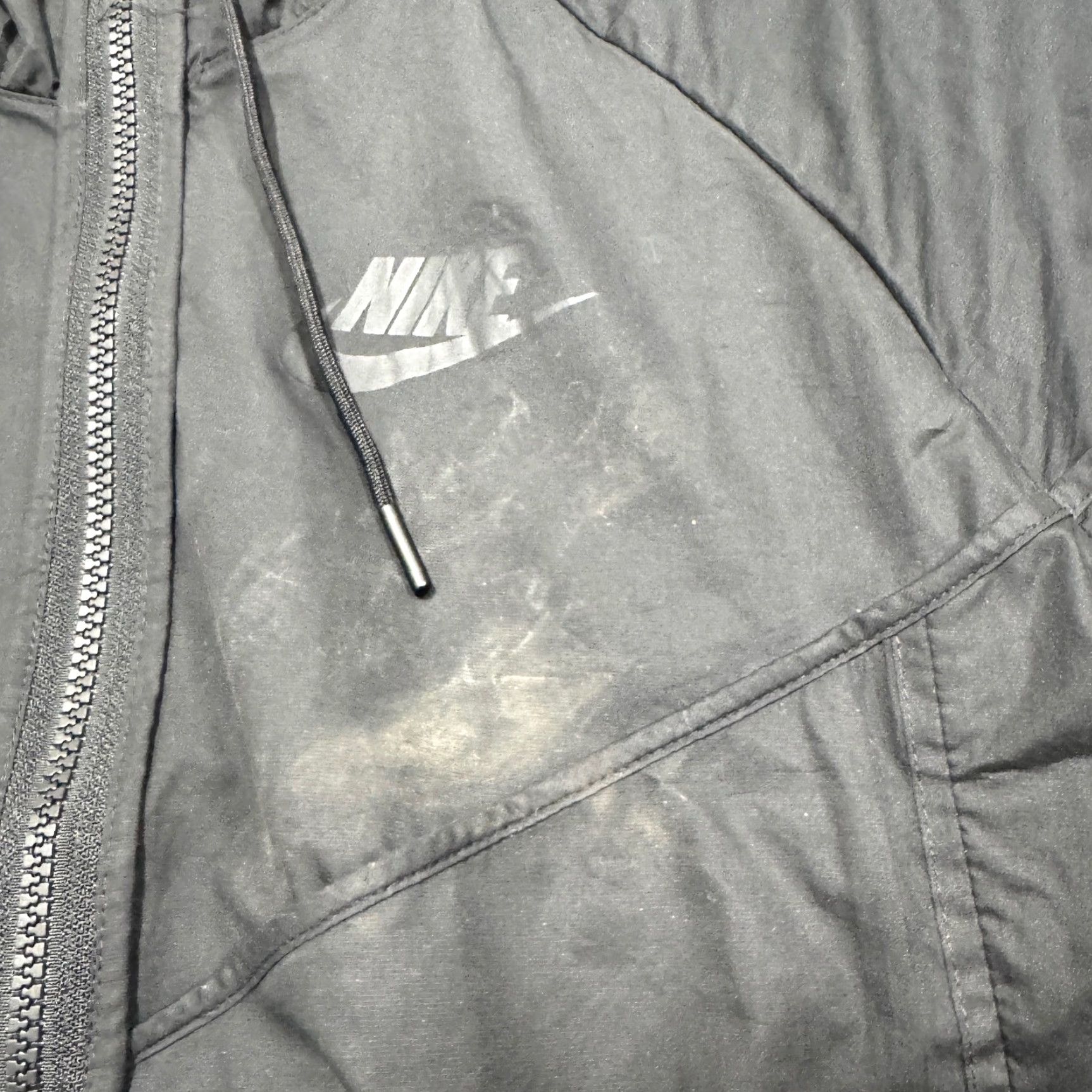 Nike Nike Jacket Coat Women's Medium Full Zip Stained Windbreaker Black Size M / US 6-8 / IT 42-44 - 7 Thumbnail