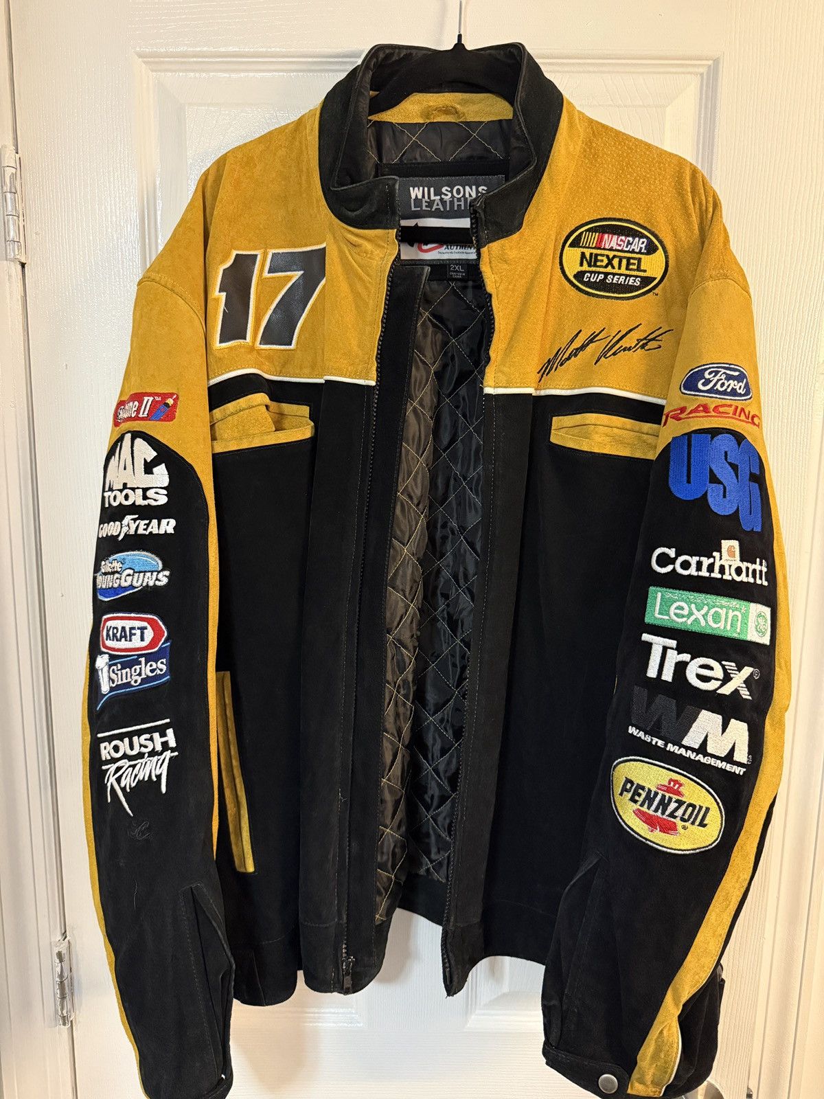 NASCAR NASCAR Leather Racing Jacket Matt Kenseth DeWalt Size US XXL / EU 58 / 5 - 1 Thumbnail