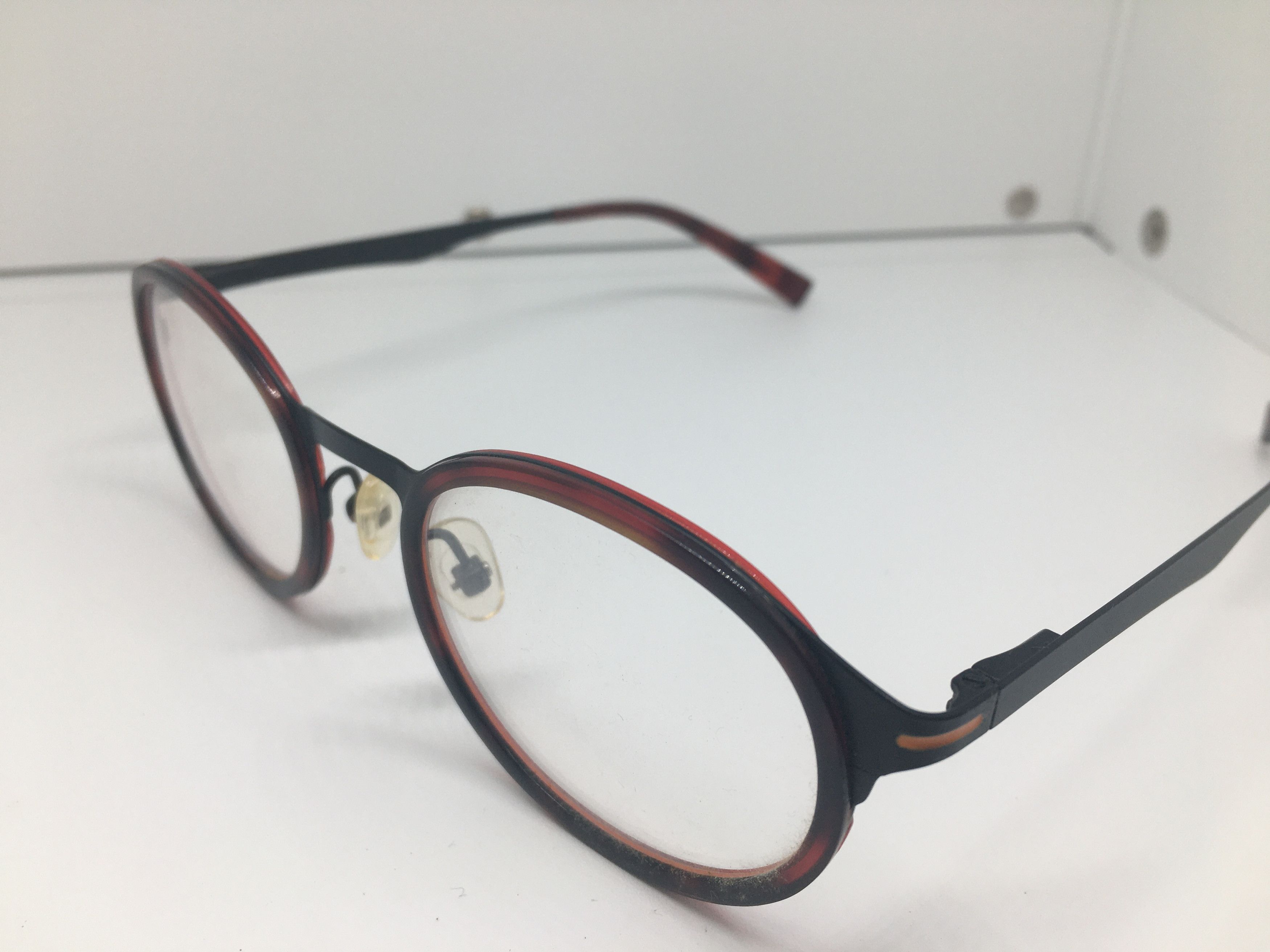 Other Matte Black Alloy Red Tortoise Rim Eyeglasses Frame Size ONE SIZE - 3 Thumbnail