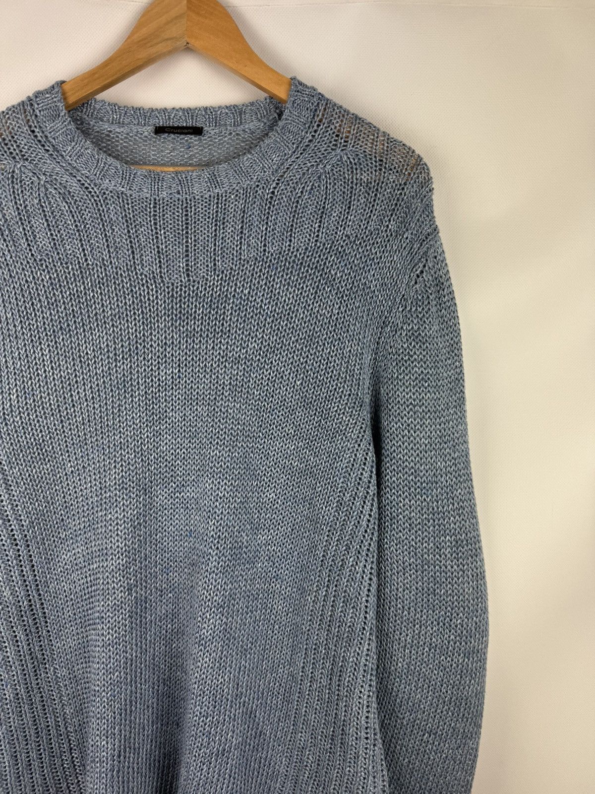 Cruciani Cruciani Men’s Linen Knitted Crewneck Sweater Pullover Size US L / EU 52-54 / 3 - 5 Thumbnail
