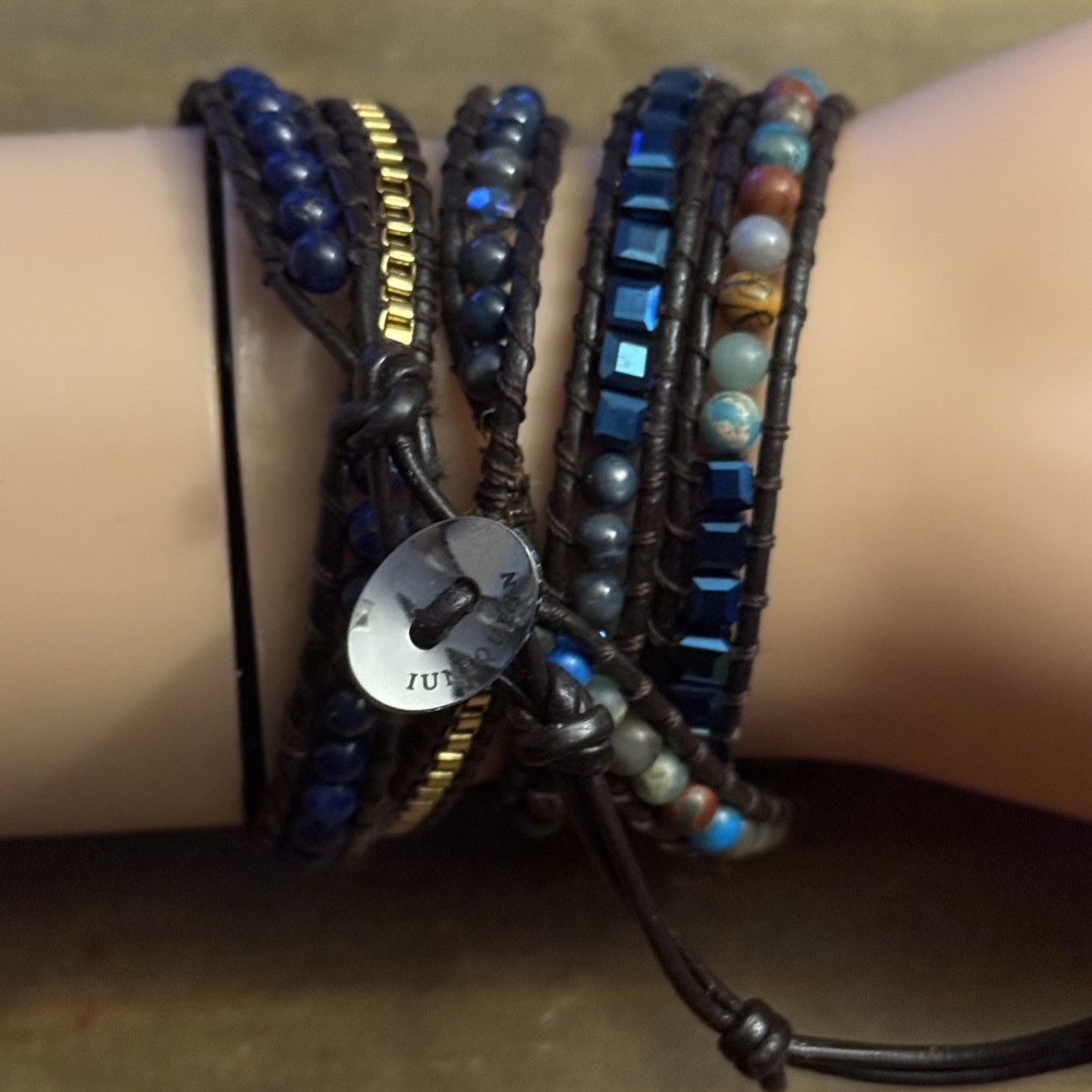 Other IUNIQUEEN mixed natural stone leather wrap bracelet Size ONE SIZE - 2 Thumbnail