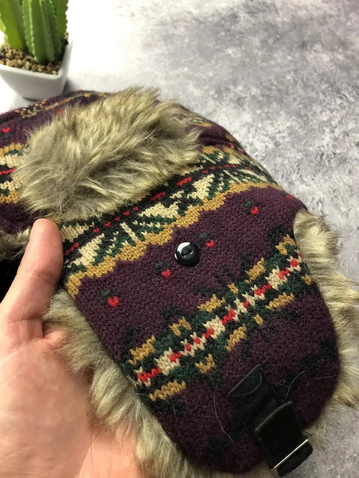 Japanese Brand USHANKA Hat Vintage Hype Mohair Streetwear Japans Style Y2k Size ONE SIZE - 6 Thumbnail
