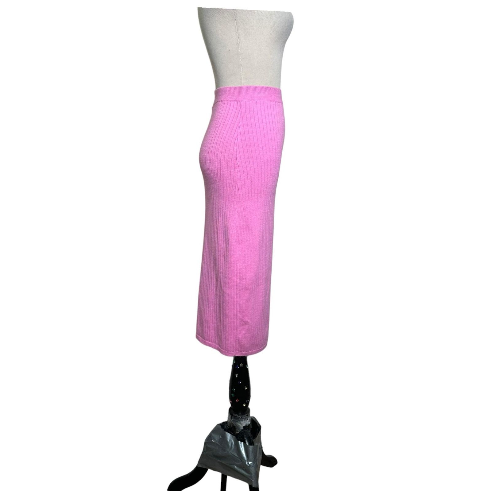 Free People Free People pink knit front slit midi pull on skirt size XS Size 26" / US 2 / IT 38 - 8 Thumbnail