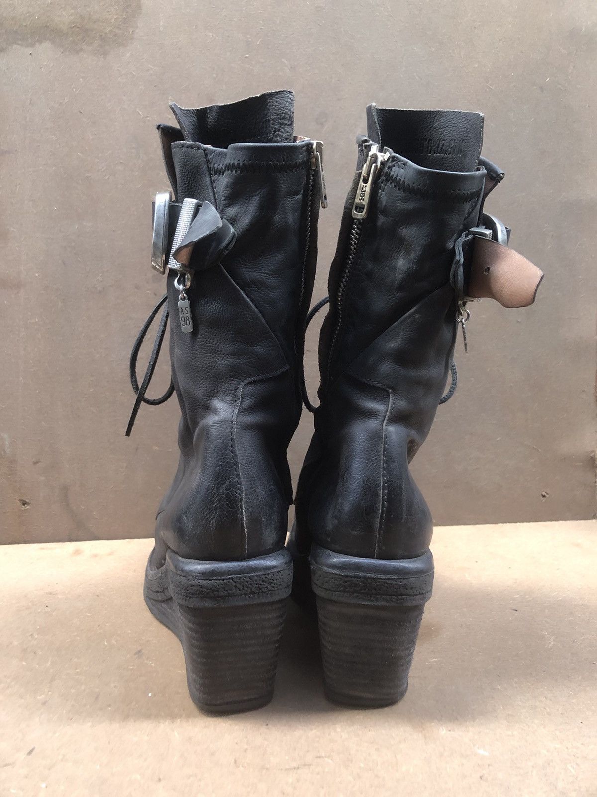 A.S.98 A.S 98 Grey Leather Women’s Boots Size 38 Size US 8 / IT 38 - 13 Thumbnail