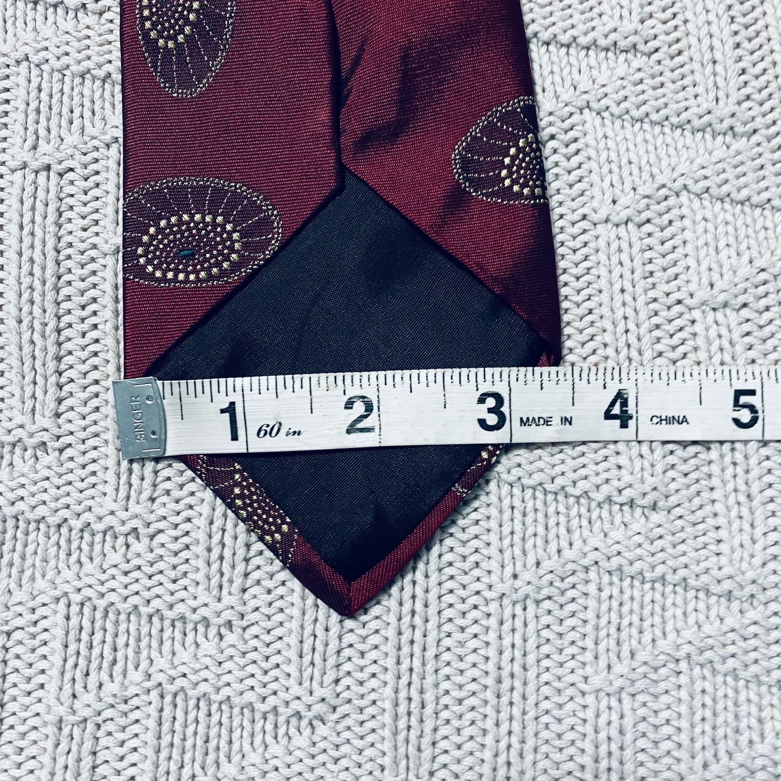 Hugo Boss Hugo Boss maroon flying saucer silk tie Size ONE SIZE - 5 Thumbnail
