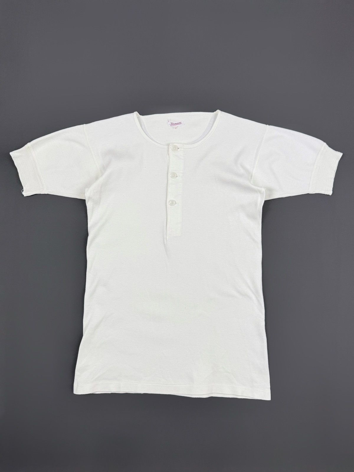 Vintage 40s 50s Vintage Formaco 3 Button Cotton Henley Undershirt Size US S / EU 44-46 / 1 - 1 Thumbnail
