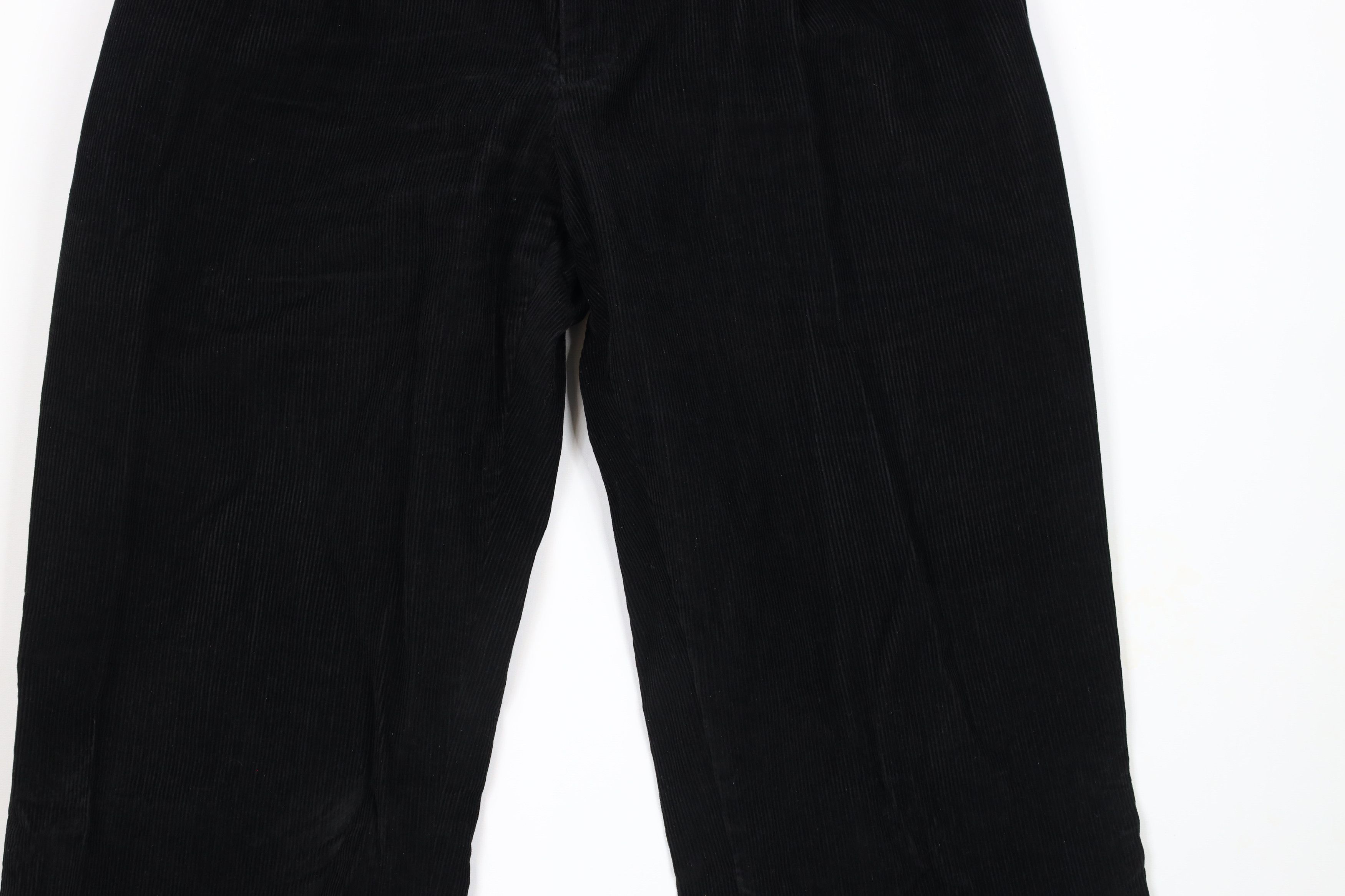 Vintage Vintage 90s Streetwear Cuffed Wide Leg Corduroy Pants Black Size US 36 / EU 52 - 3 Thumbnail