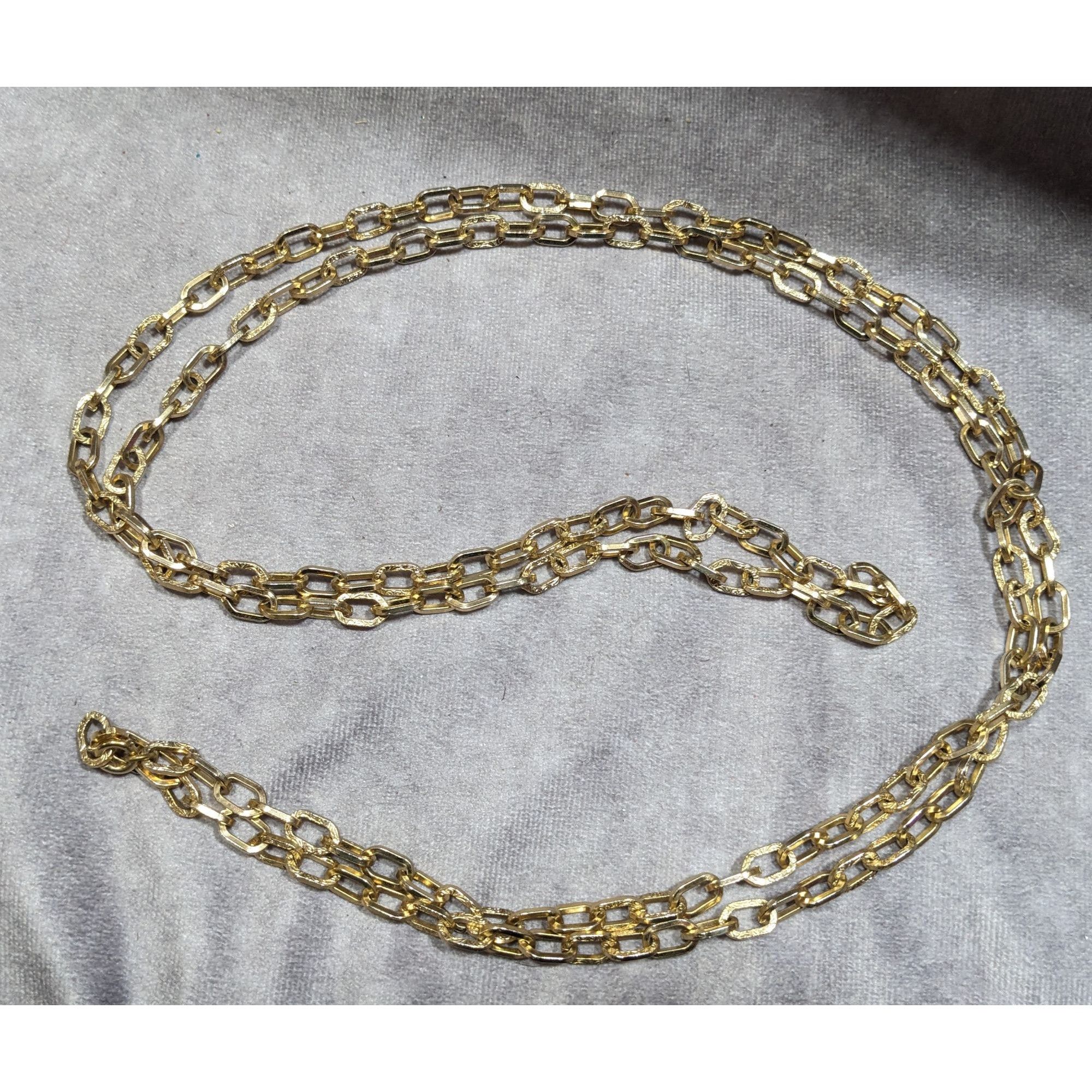 Other Vintage Floral Engraved Gold Tone Chain Necklace Size ONE SIZE - 7 Thumbnail
