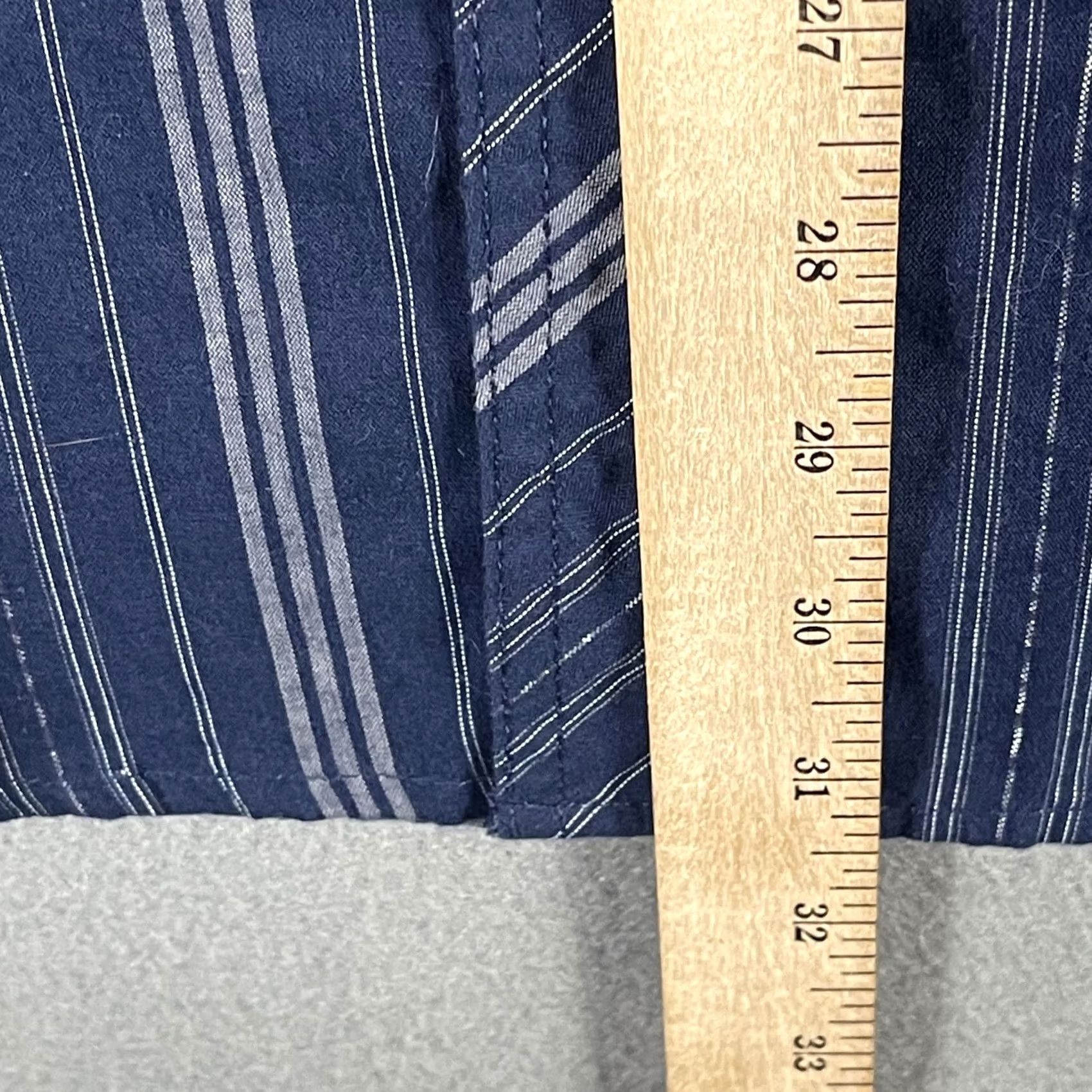 Wrangler Wrangler Wrancher Shirt Mens XL Blue Striped Western Pearl Snap Long Sleeve Rodeo Size US XL / EU 56 / 4 - 6 Thumbnail