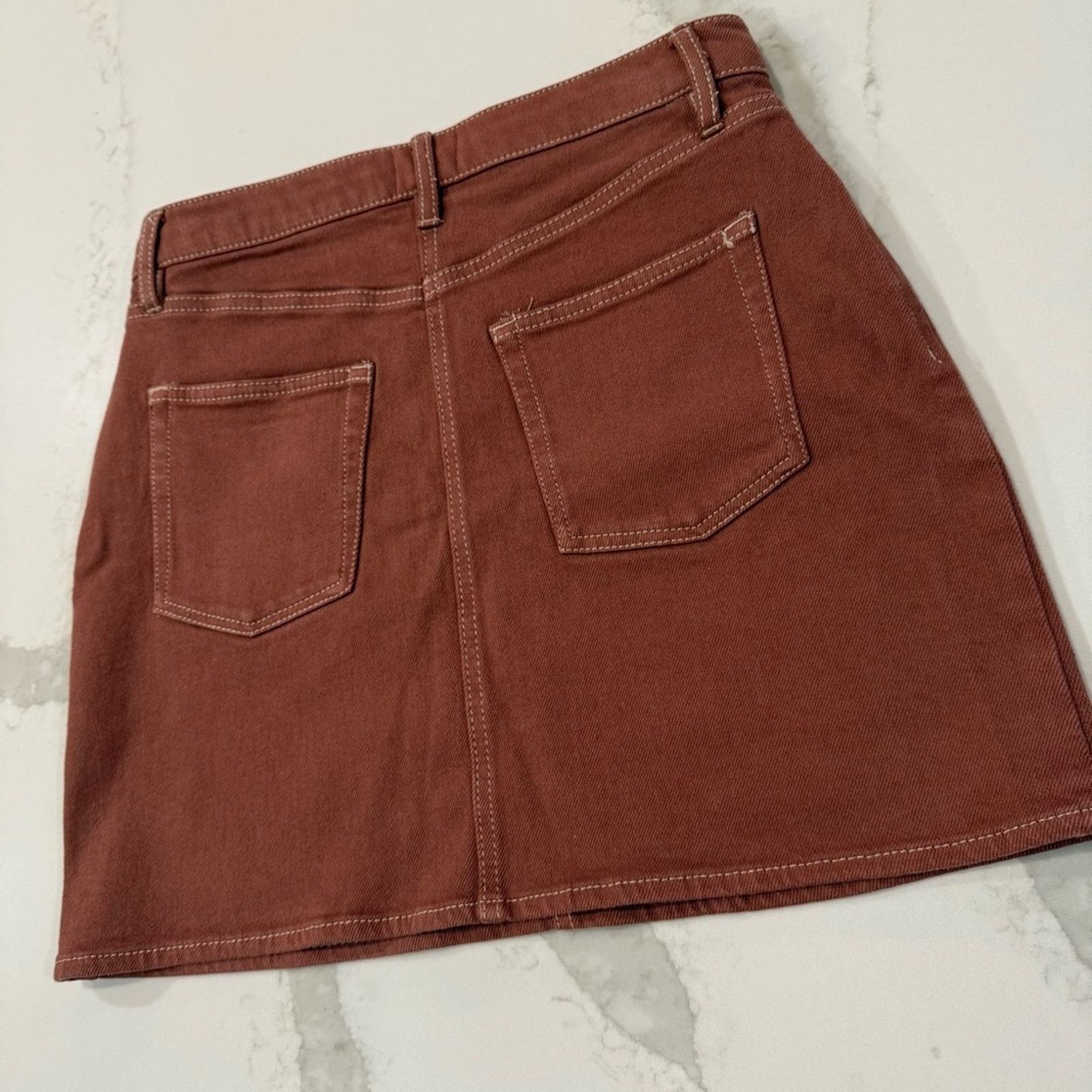 Aritzia Wilfred Free by Aritzia Denim Date Night Mini Skirt Womens 4 Size 27" / US 4 / IT 40 - 5 Thumbnail