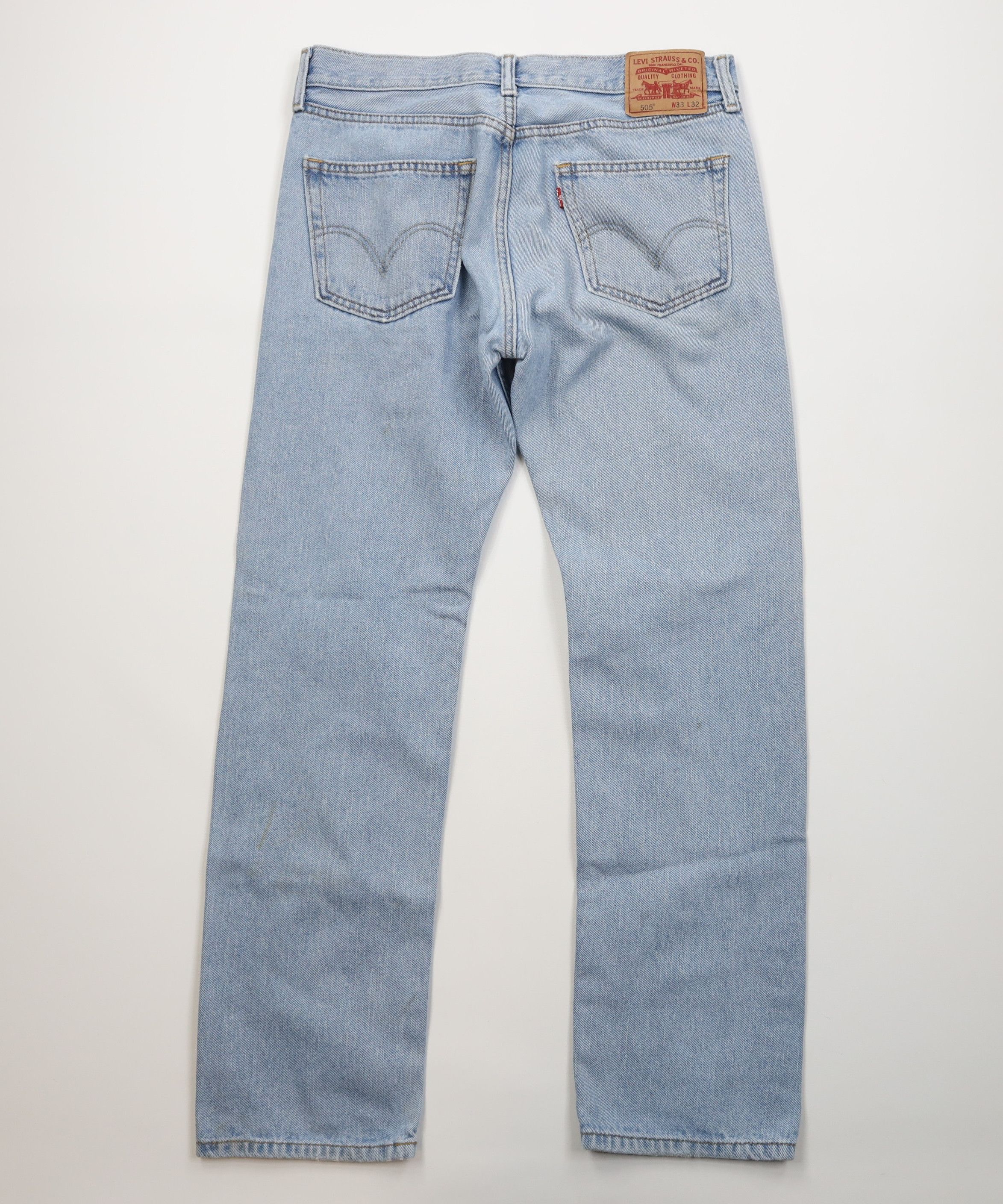 Levi's Vintage Y2K Levis 505 Regular Straight Leg Denim Jeans Blue Size US 33 - 9 Thumbnail
