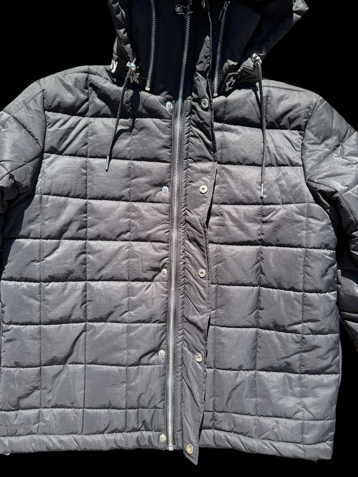 Pythia PYTHIA Quilted Hooded Jacket – “Every Day is a Rainy Day” Size US S / EU 44-46 / 1 - 2 Thumbnail