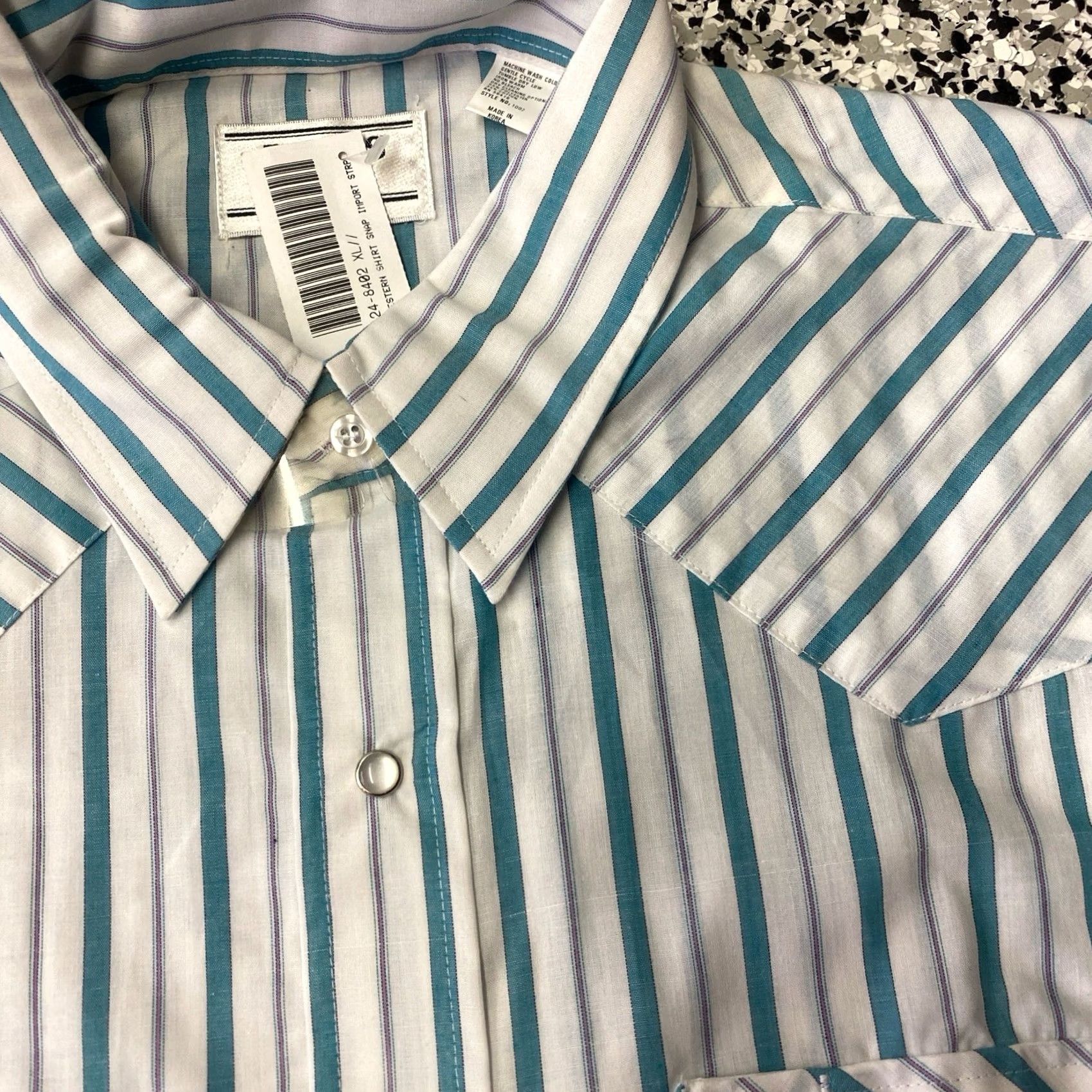 Vintage VINTAGE R Bar S Shirt Mens XL Blue Pearl Snap Western Classic Ranch Chore NWT Size US XL / EU 56 / 4 - 3 Thumbnail