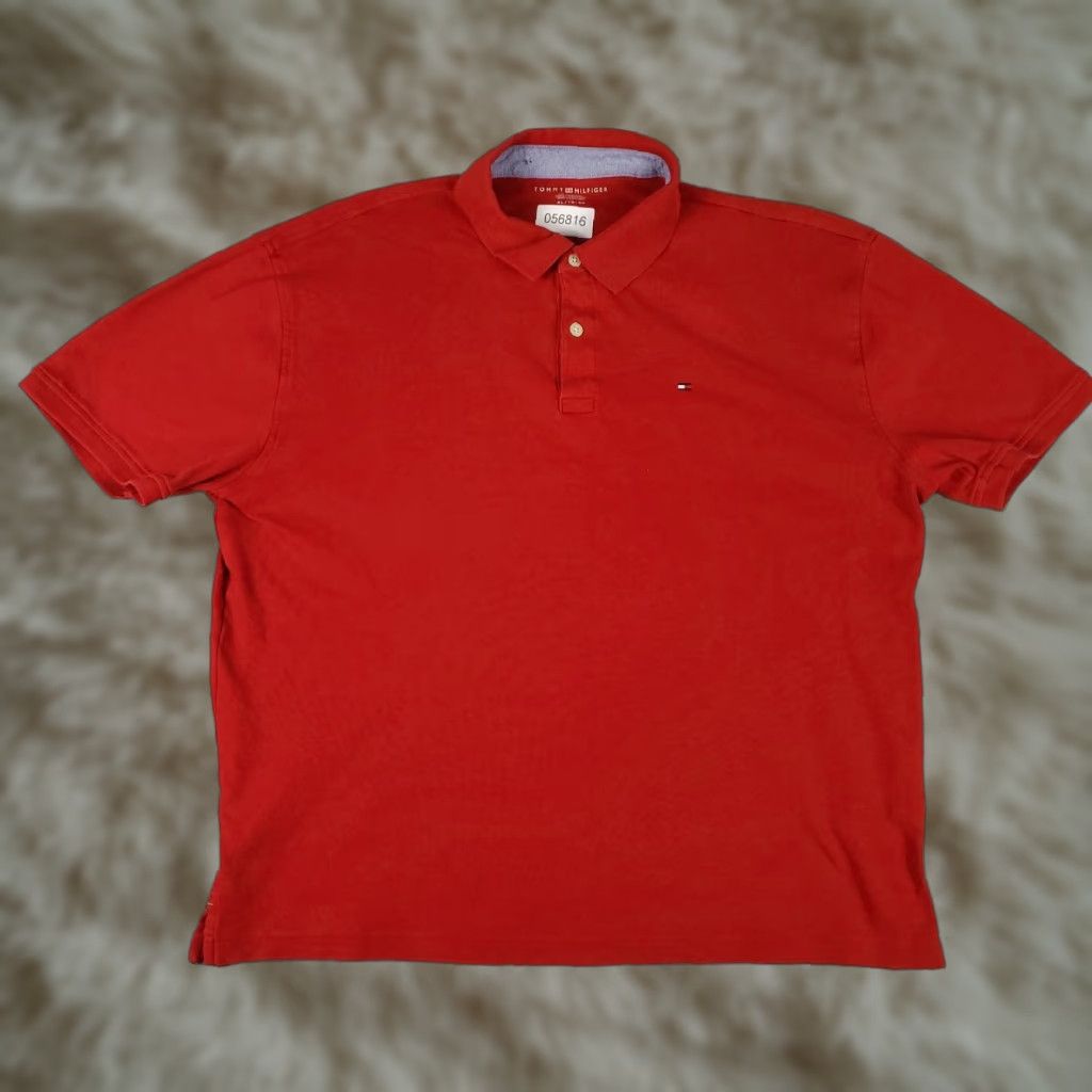 Tommy Hilfiger Tommy Hilfiger Polo Shirt Mens XL Red Short Sleeve Casual Activewear Size US XL / EU 56 / 4 - 1 Thumbnail