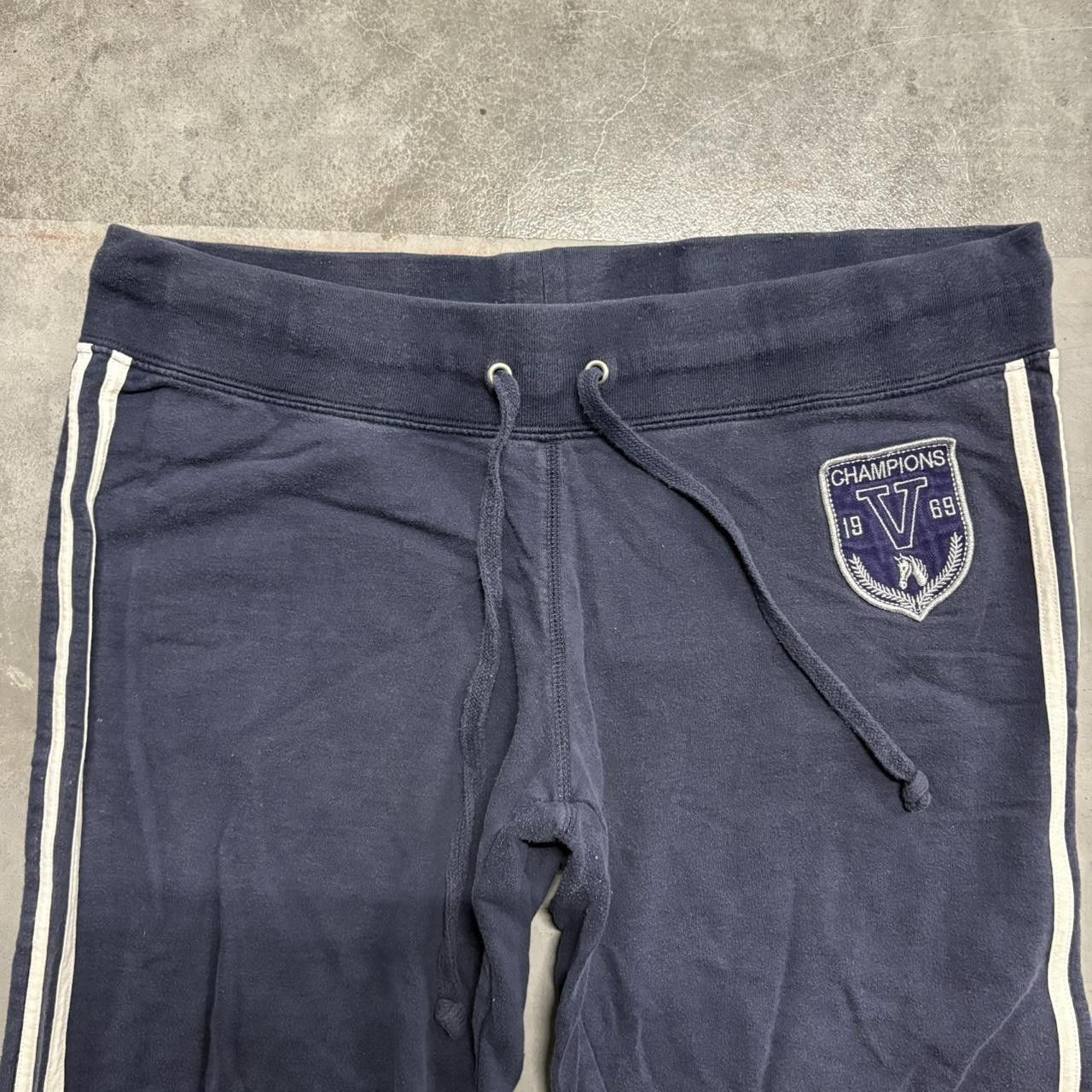 Vintage Crazy Vintage Y2K/2000s Baggy Wideleg Navy Blue Striped Sweatpants! Size US 34 / EU 50 - 3 Thumbnail