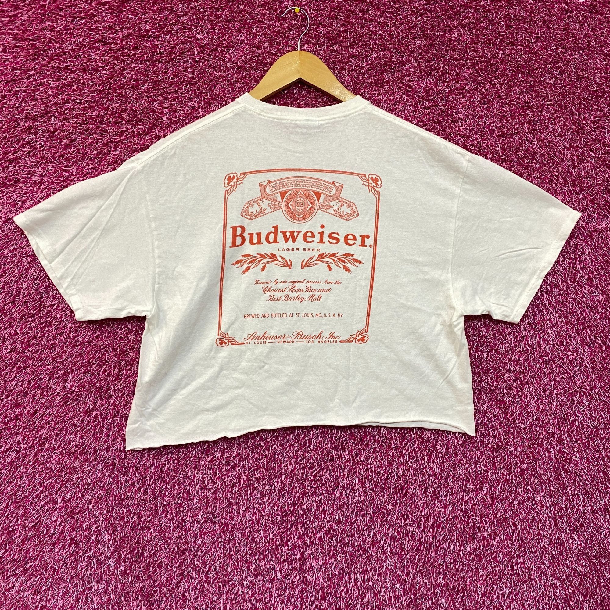 Budweiser World Renowned Budweiser King Of Beers Crop Top Promo T-Shir Size L / US 10 / IT 46 - 4 Thumbnail