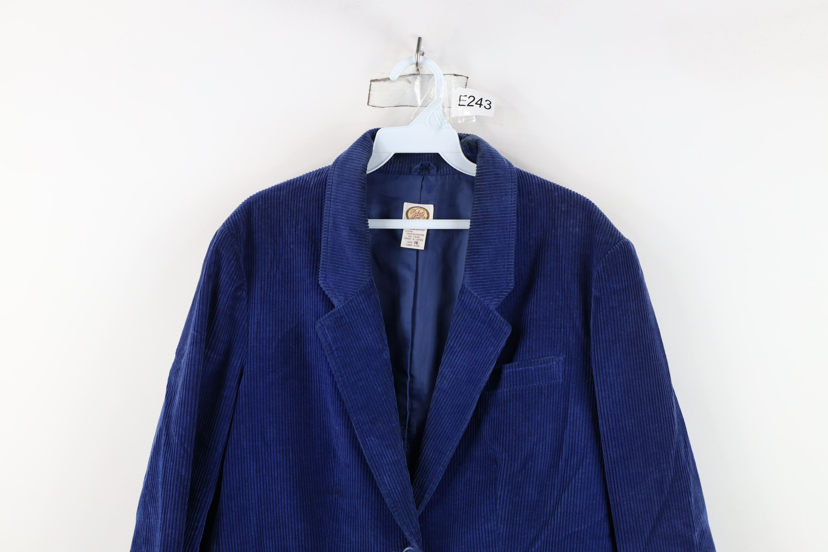 Vintage Vintage 70s Streetwear Corduroy Suit Blazer Jacket Blue Size XXL / US 16-18 / IT 52-54 - 2 Thumbnail
