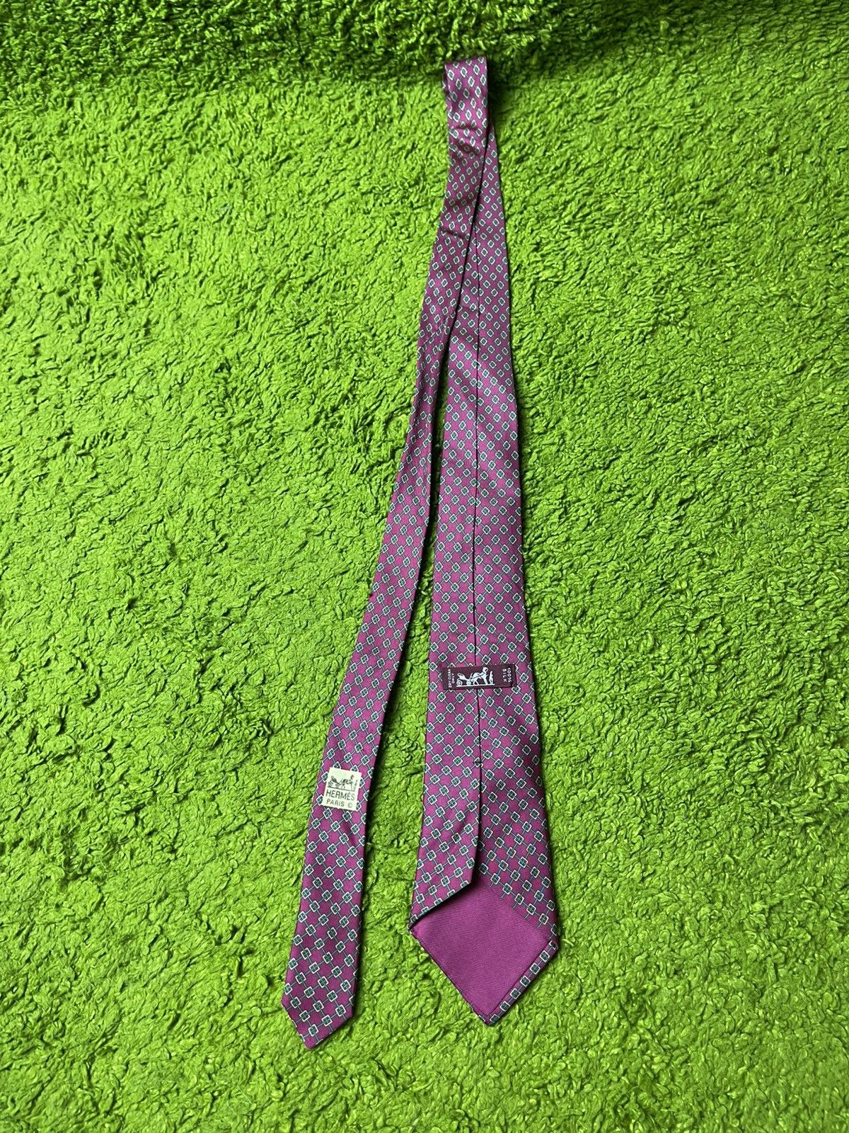Hermes Hermes luxury graphic silk tie Size ONE SIZE - 4 Thumbnail