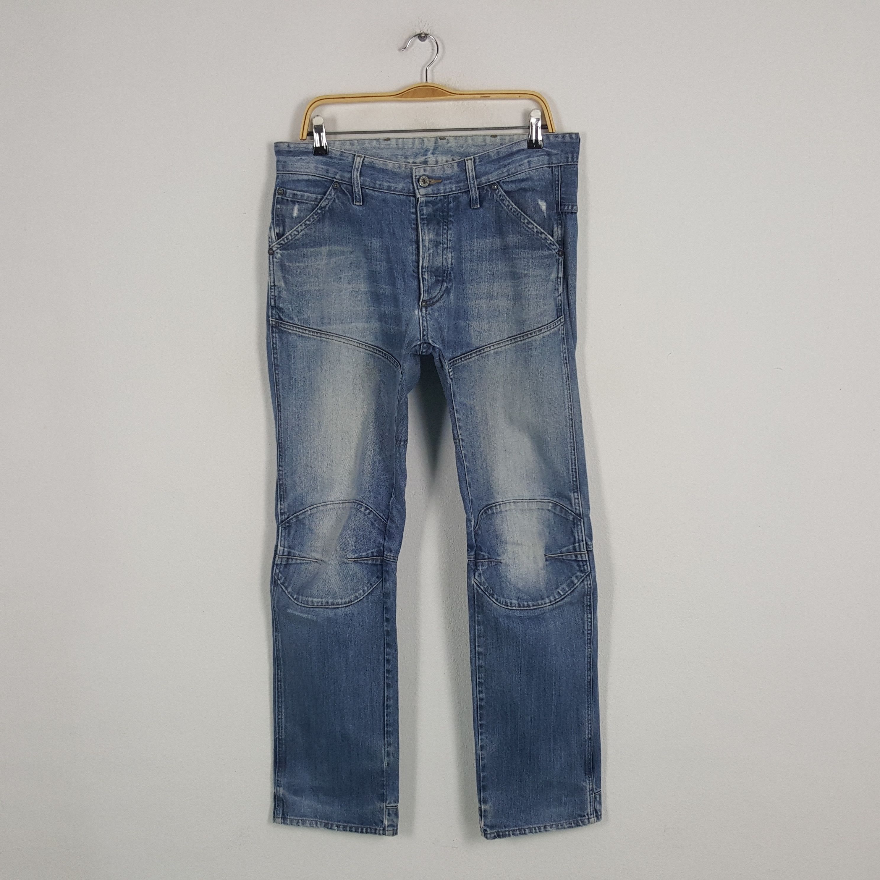 G-Star × Vintage Vintage G-Star Raw Japanese Brand Bikers Style Denim Jeans Size US 34 / EU 50 - 1 Thumbnail