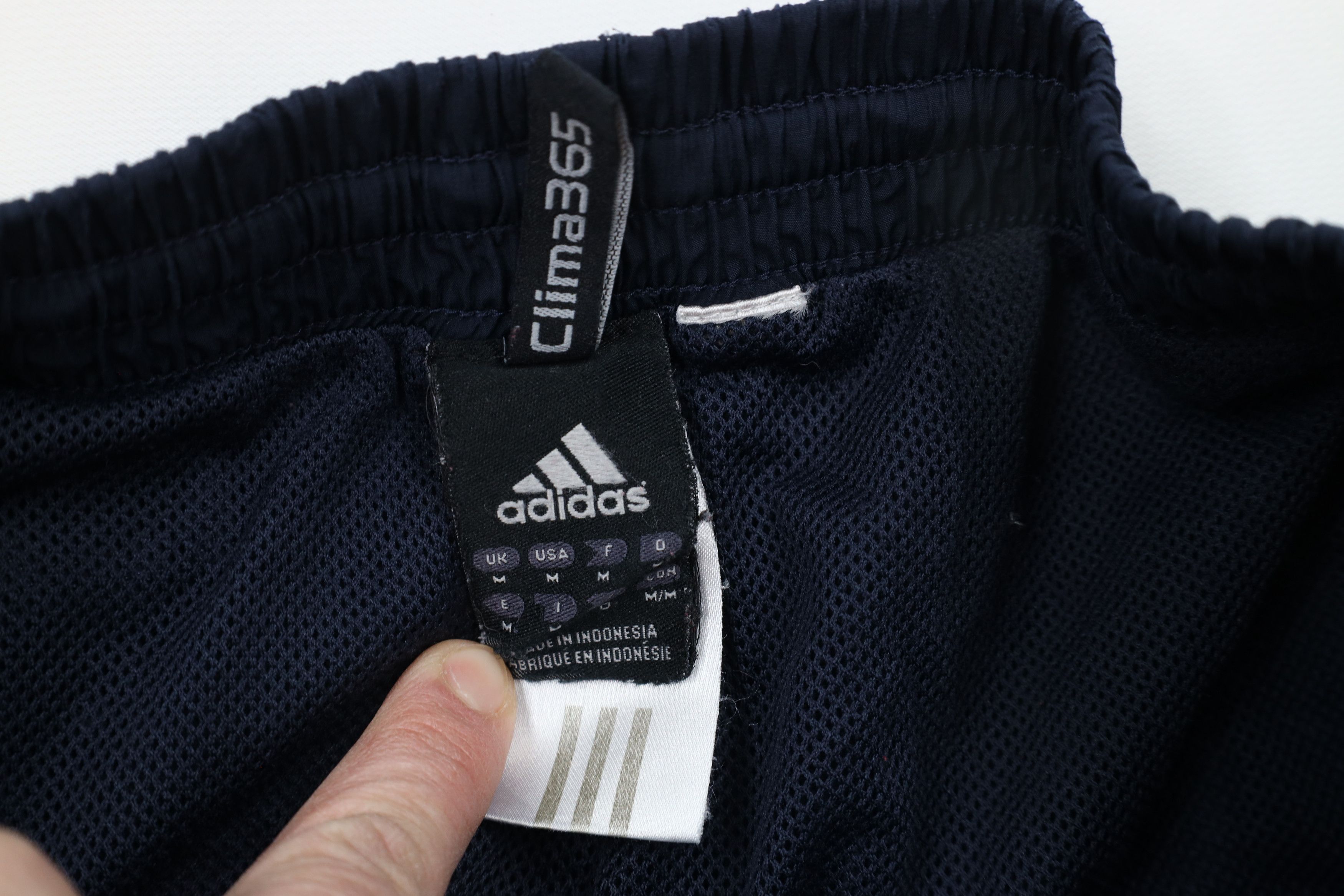 Adidas × Vintage Vintage Adidas Spell Out Striped Lined Wide Leg Pants Blue Size US 34 / EU 50 - 9 Thumbnail